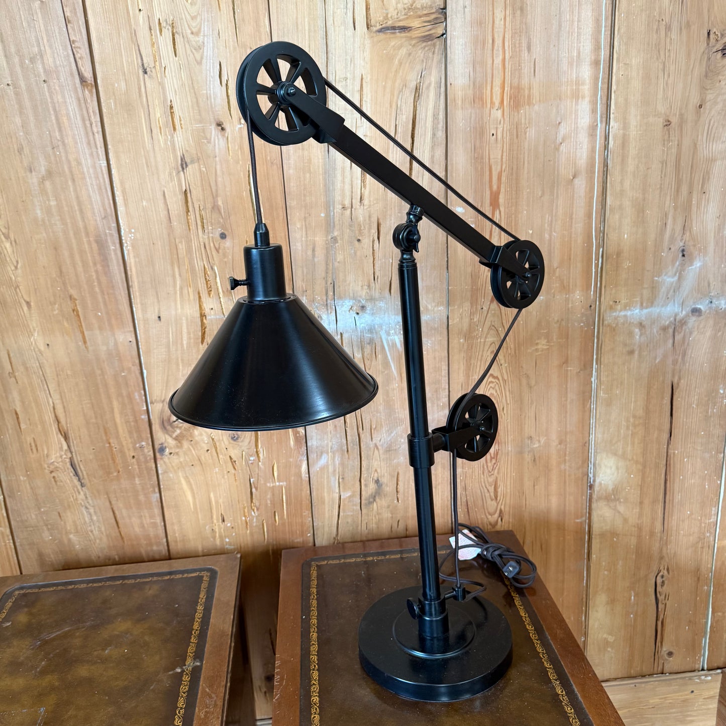 Industrial Pulley Lamp