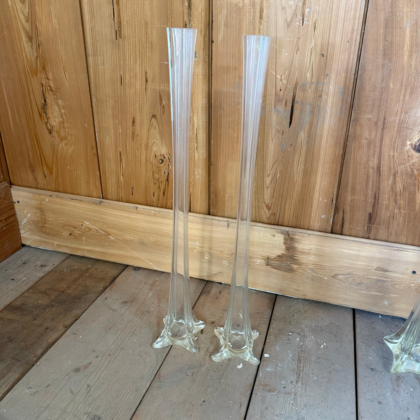 Vintage Eiffel Tower Glass Vase