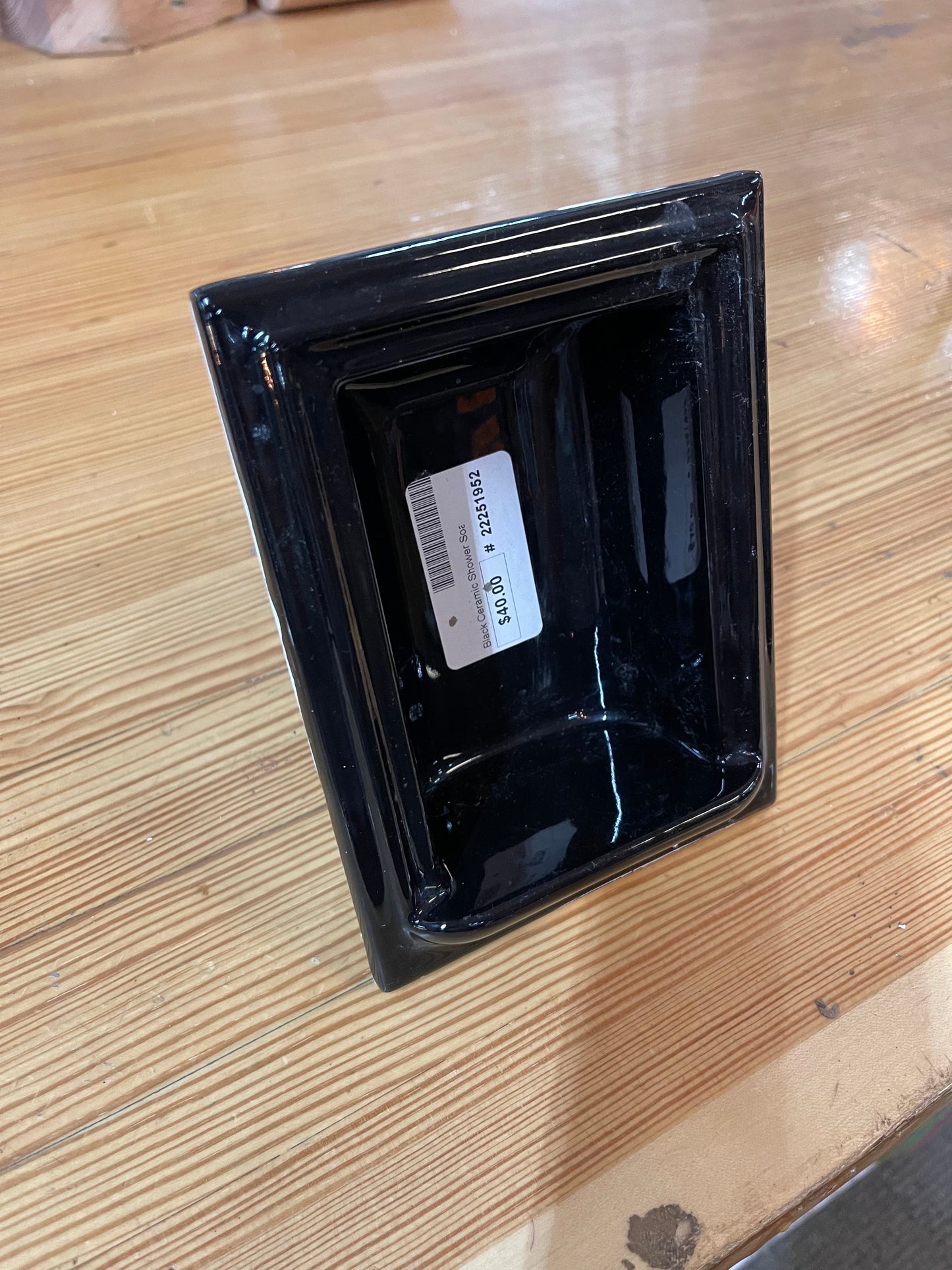 Black Ceramic Shower Soap Caddy