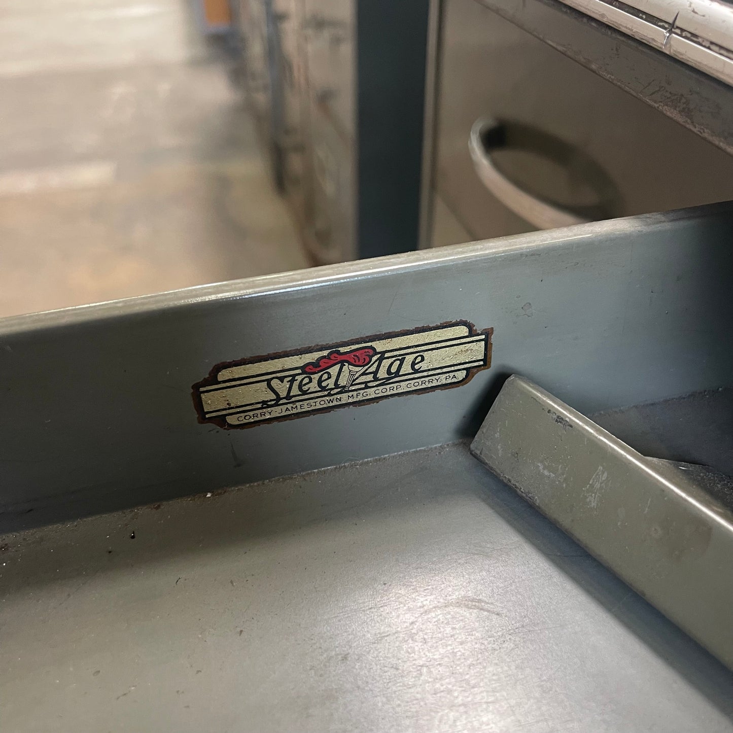 Vintage Steel Age Tanker Desk