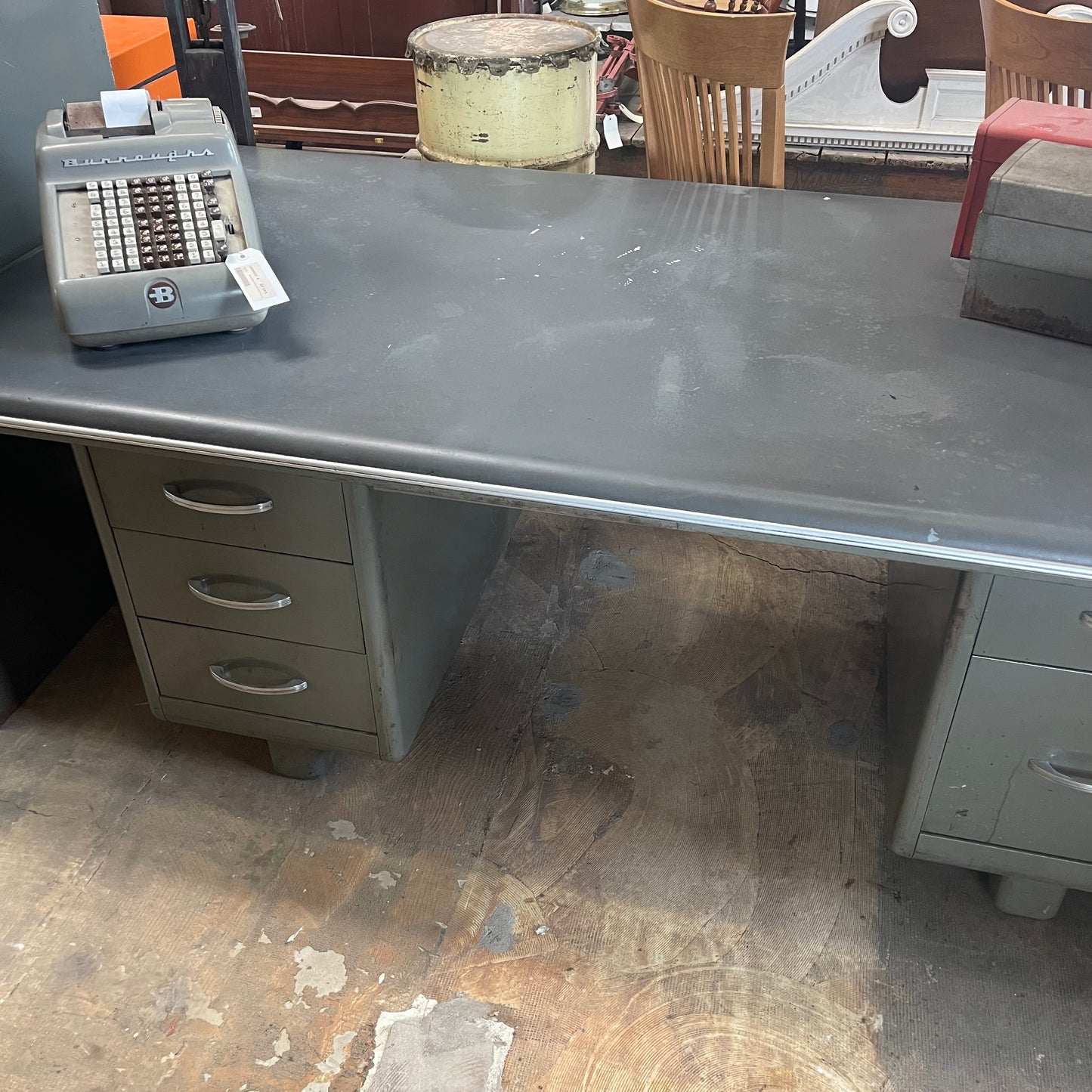 Vintage Steel Age Tanker Desk