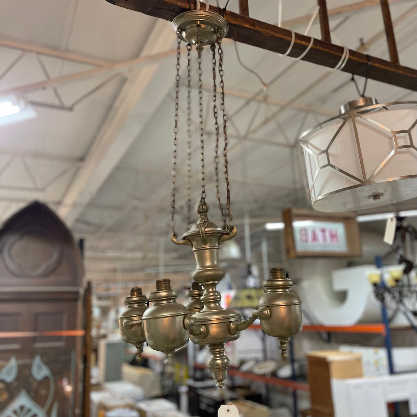 Antique 5 Arm Chandelier