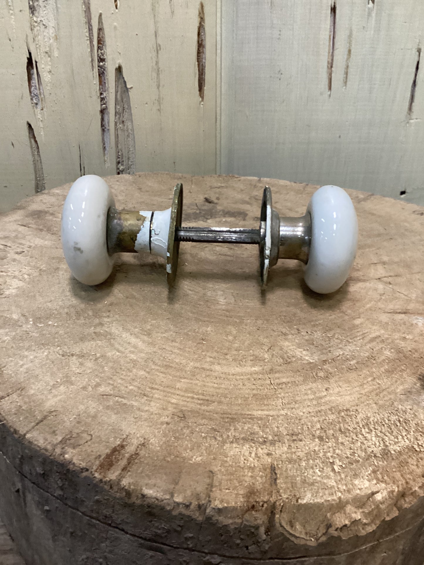 White Porcelain Doorknob Set
