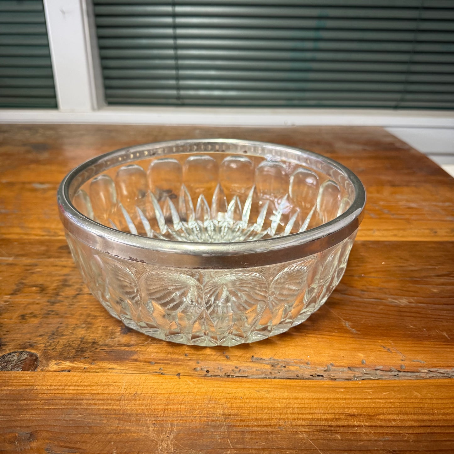 Silver & Crystal Serving Bowl