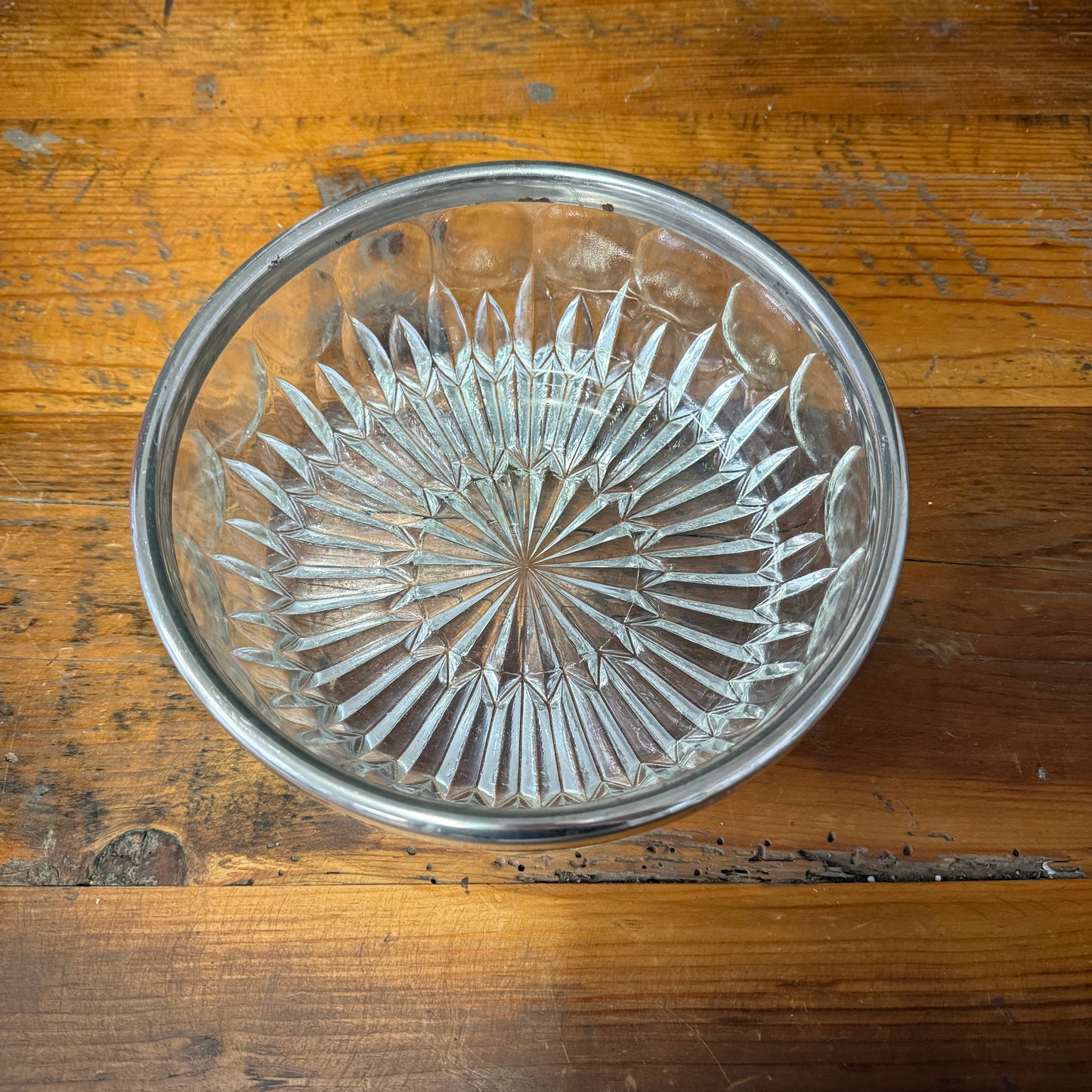 Silver & Crystal Serving Bowl