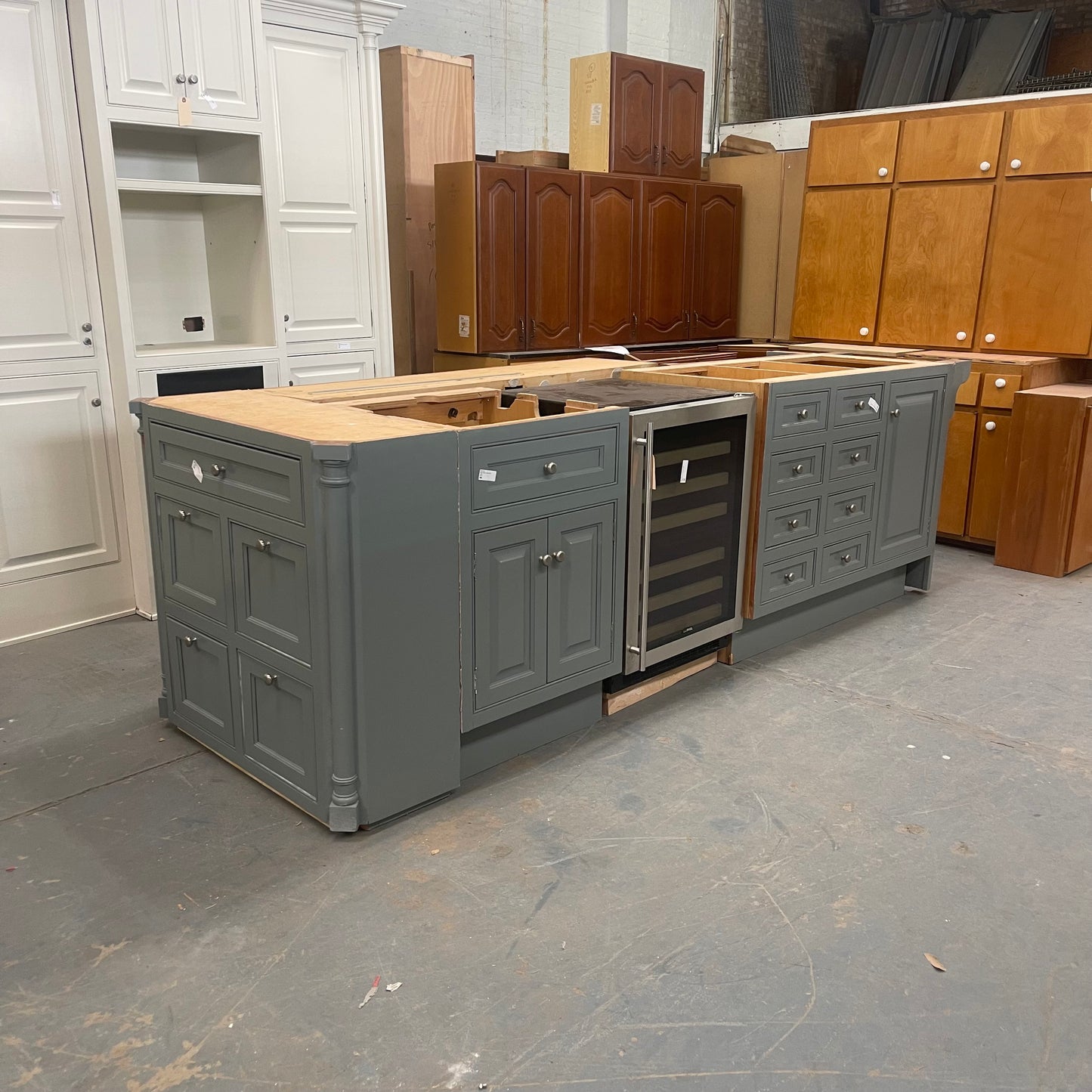 Island Cabinet Set with Stone