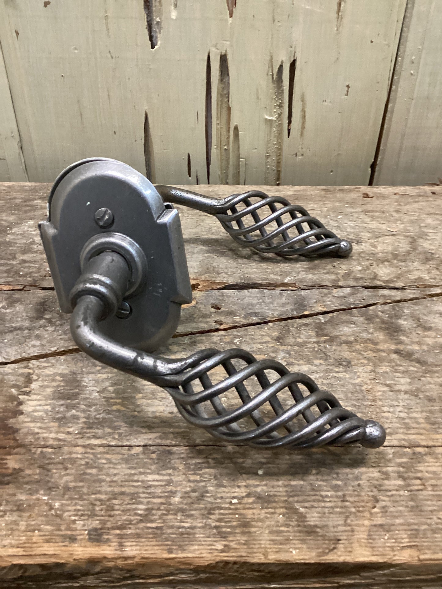 Twisted Steel Door Lever Set