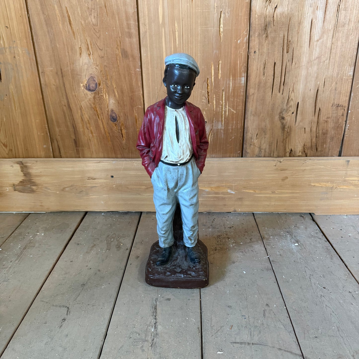 Resin African American Boy Statue