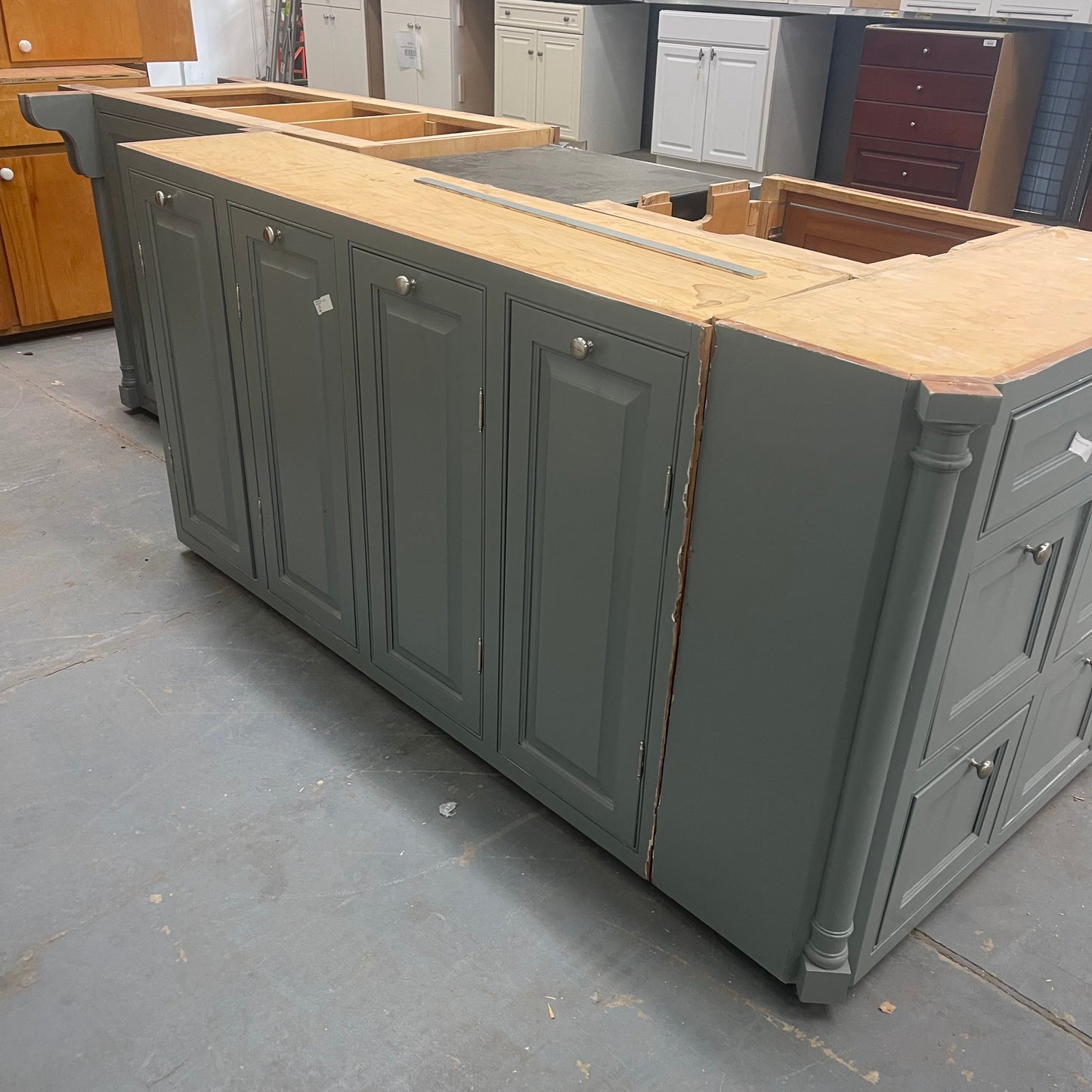 Island Cabinet Set with Stone