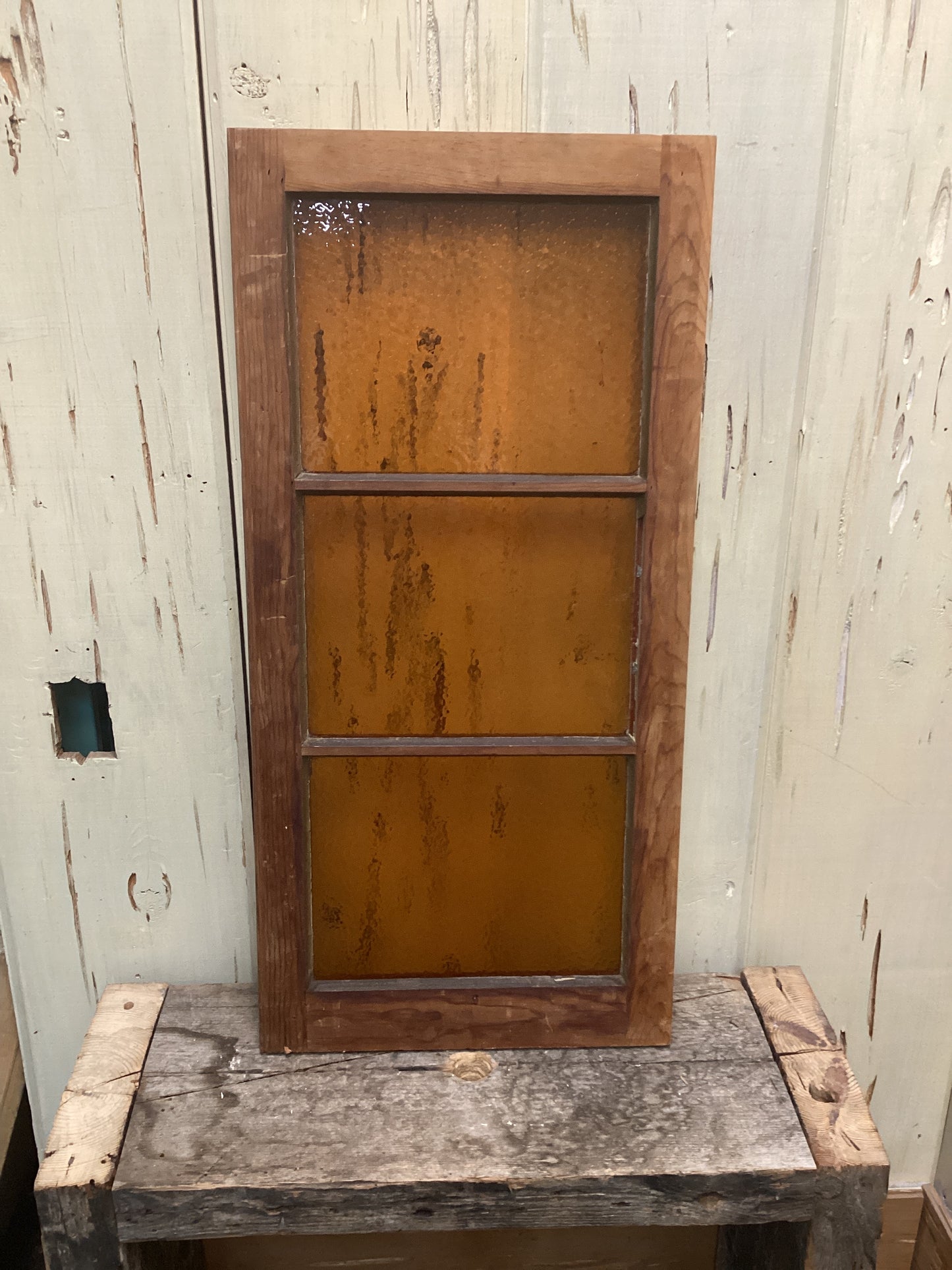 Vintage Amber Privacy Glass Windows