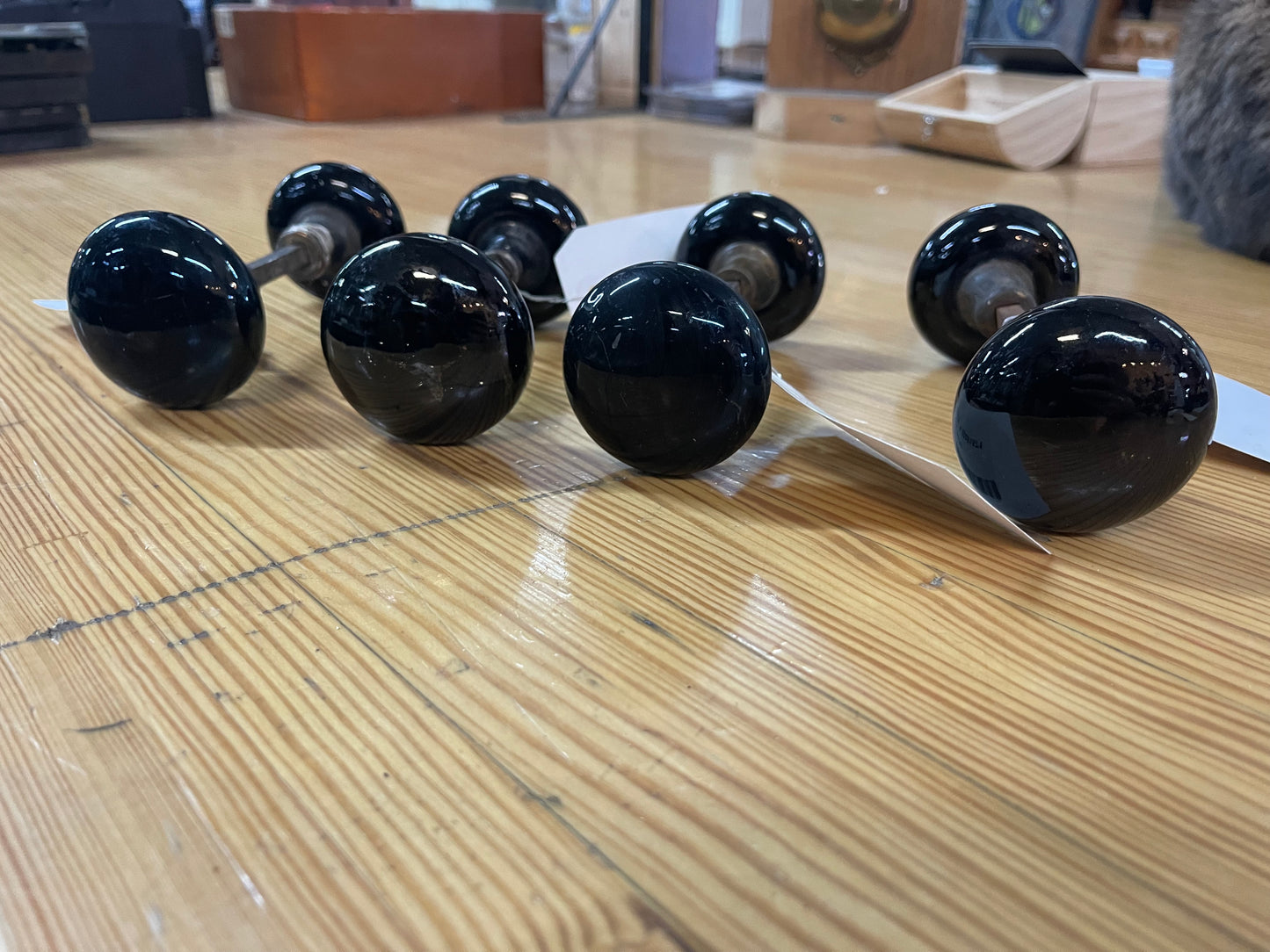 Black Ceramic Door Knob Set