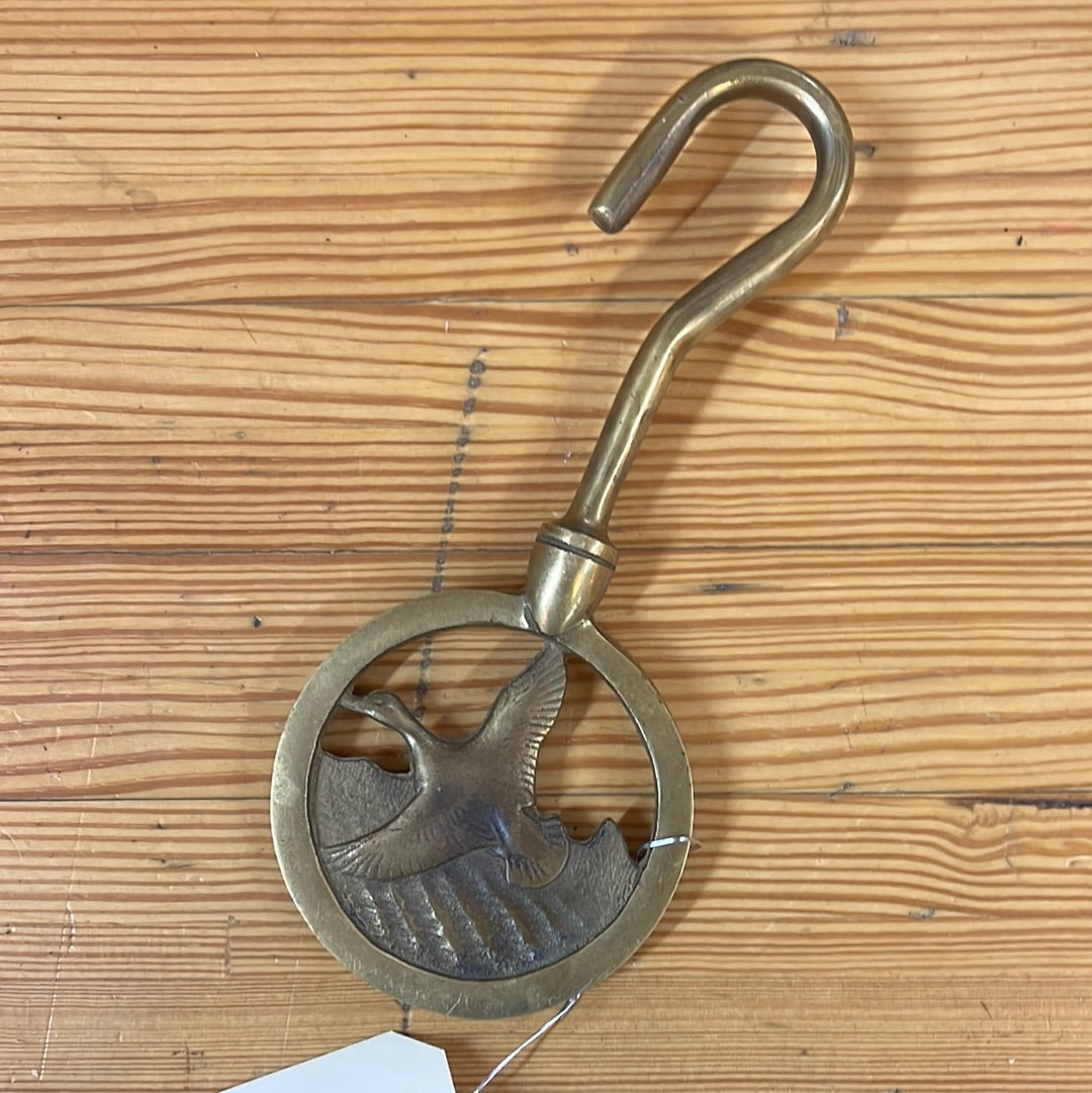 Solid Brass Fireplace Chimney Flue Damper Hook