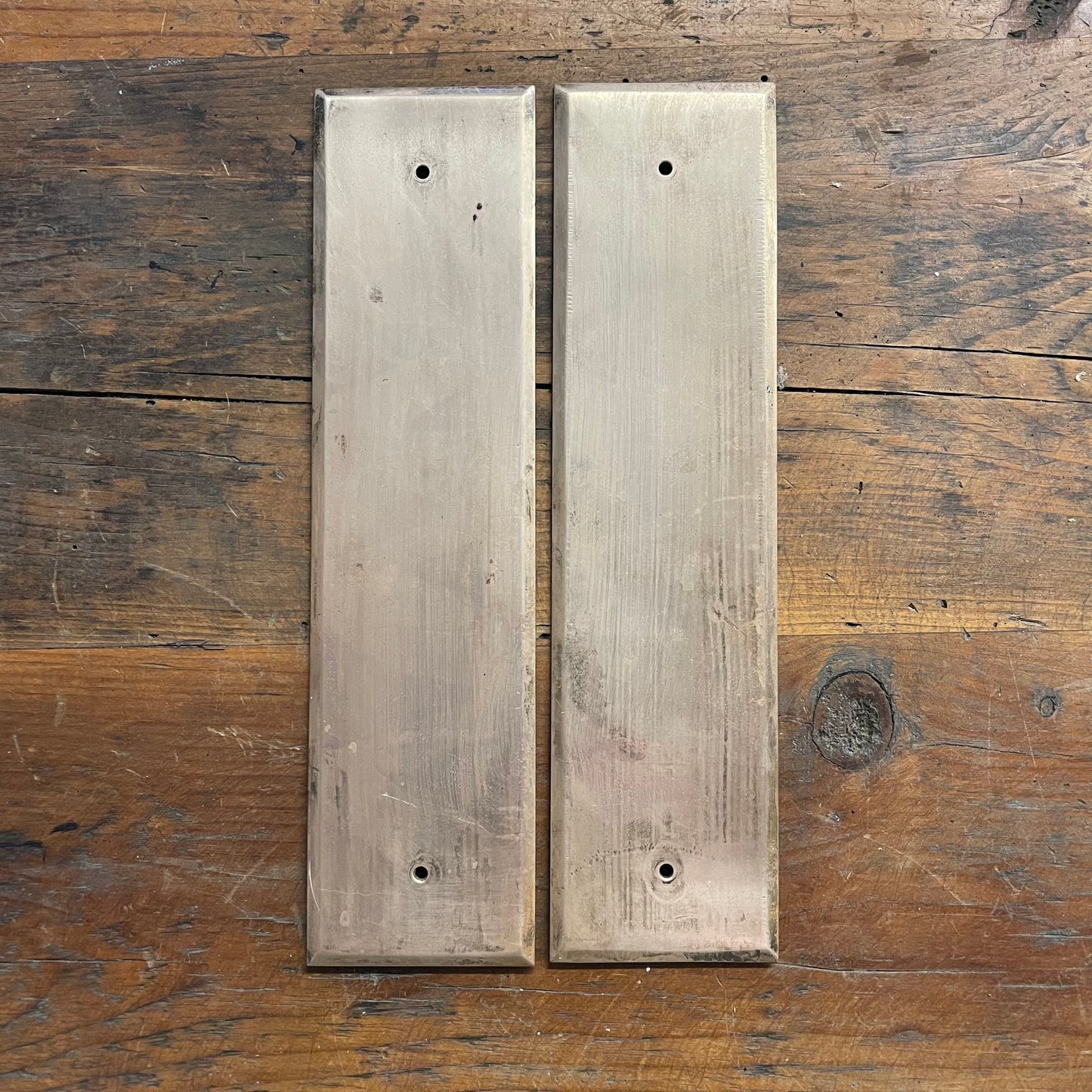 Antique Brass Push Plate Set