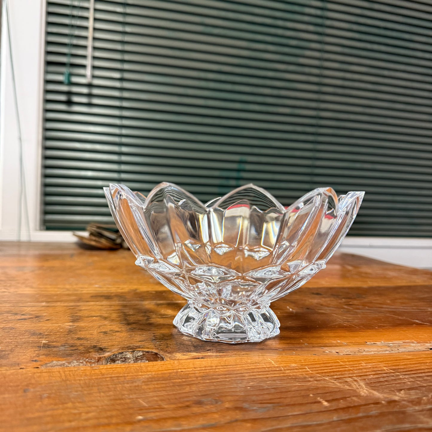 Mikasa Crystal Floral Bowl
