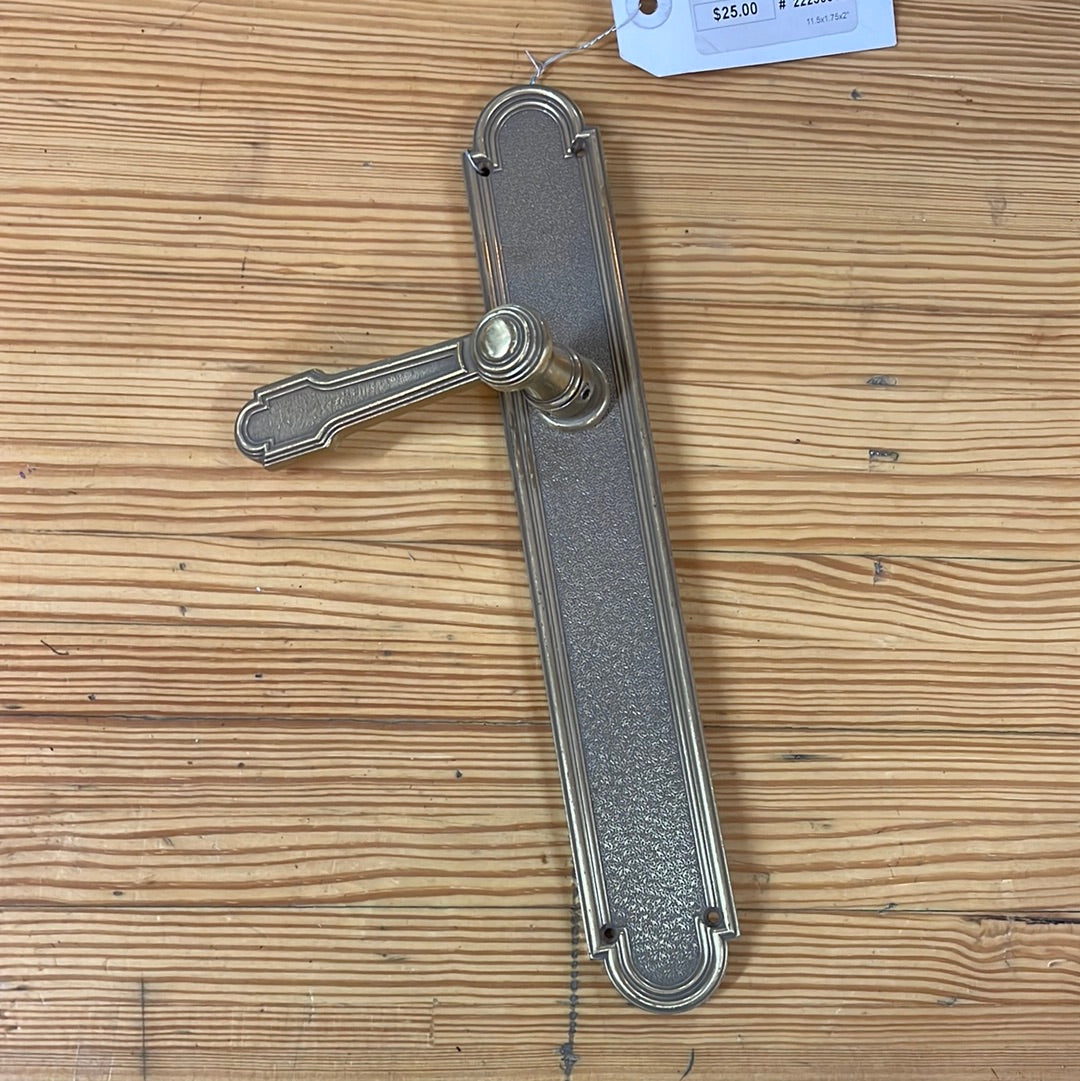 Brass Dummy Lever and Backplate