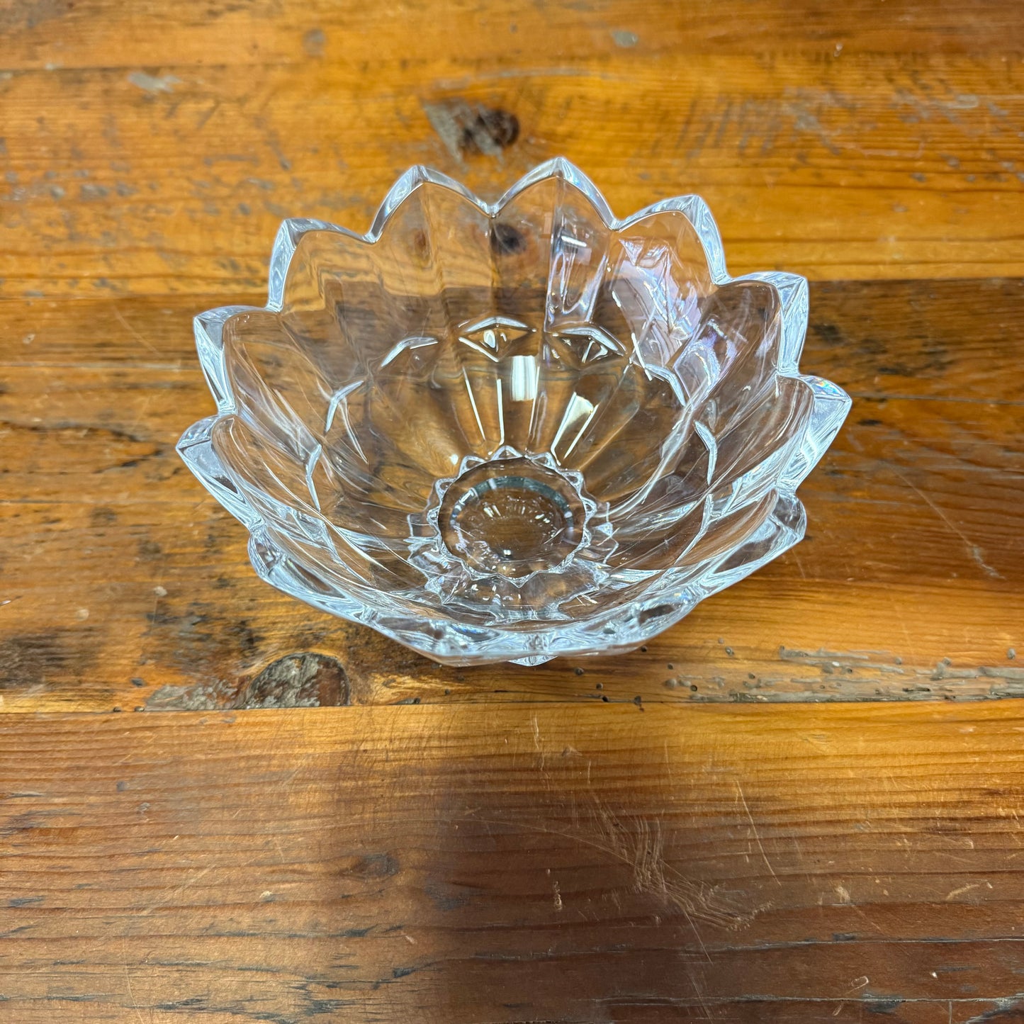 Mikasa Crystal Floral Bowl