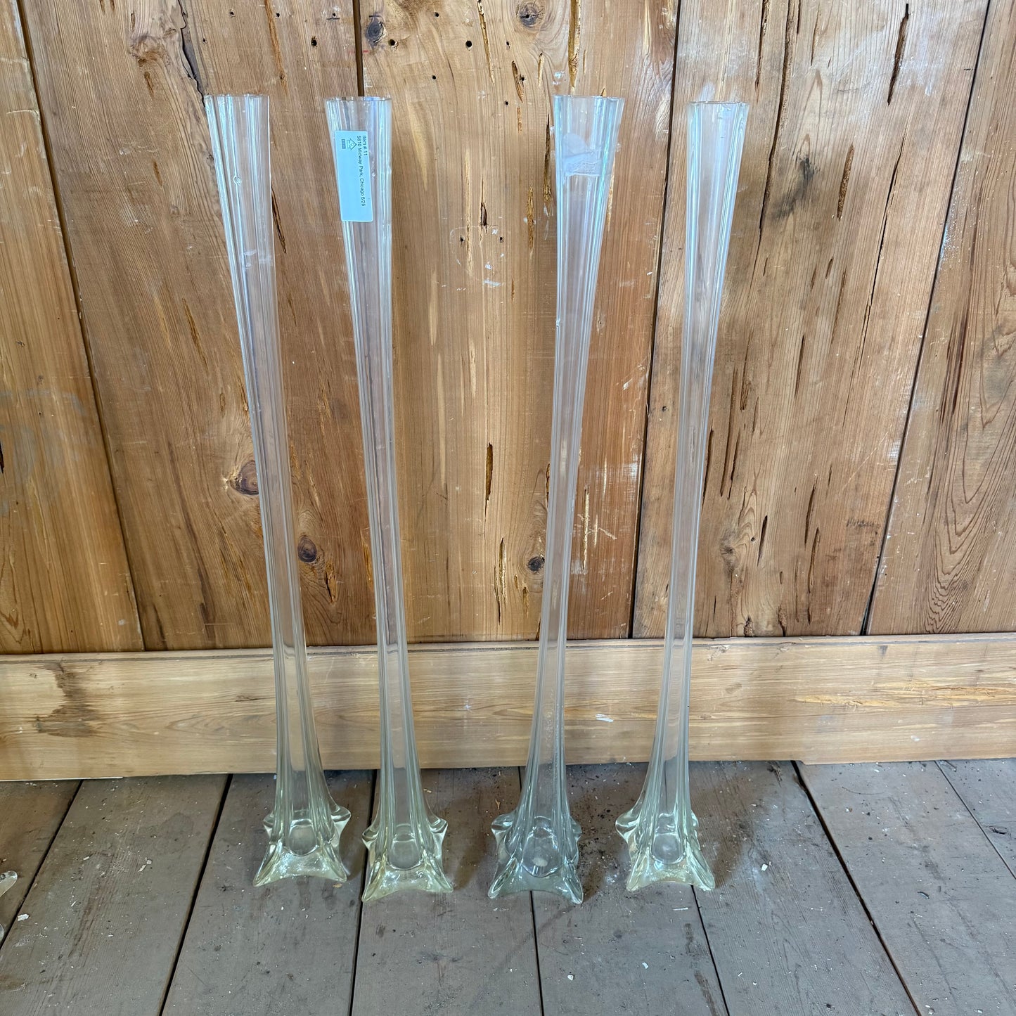 Vintage Eiffel Tower Glass Vase