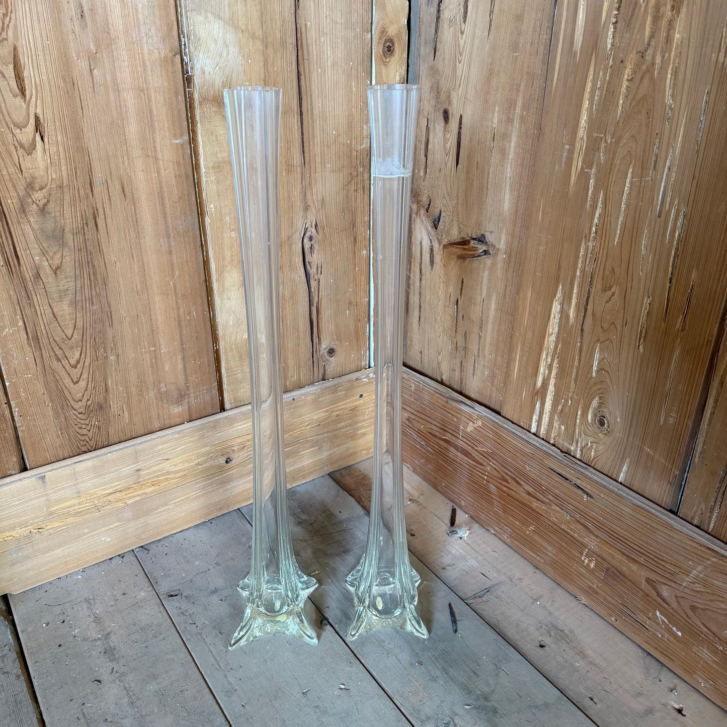 Vintage Eiffel Tower Glass Vase