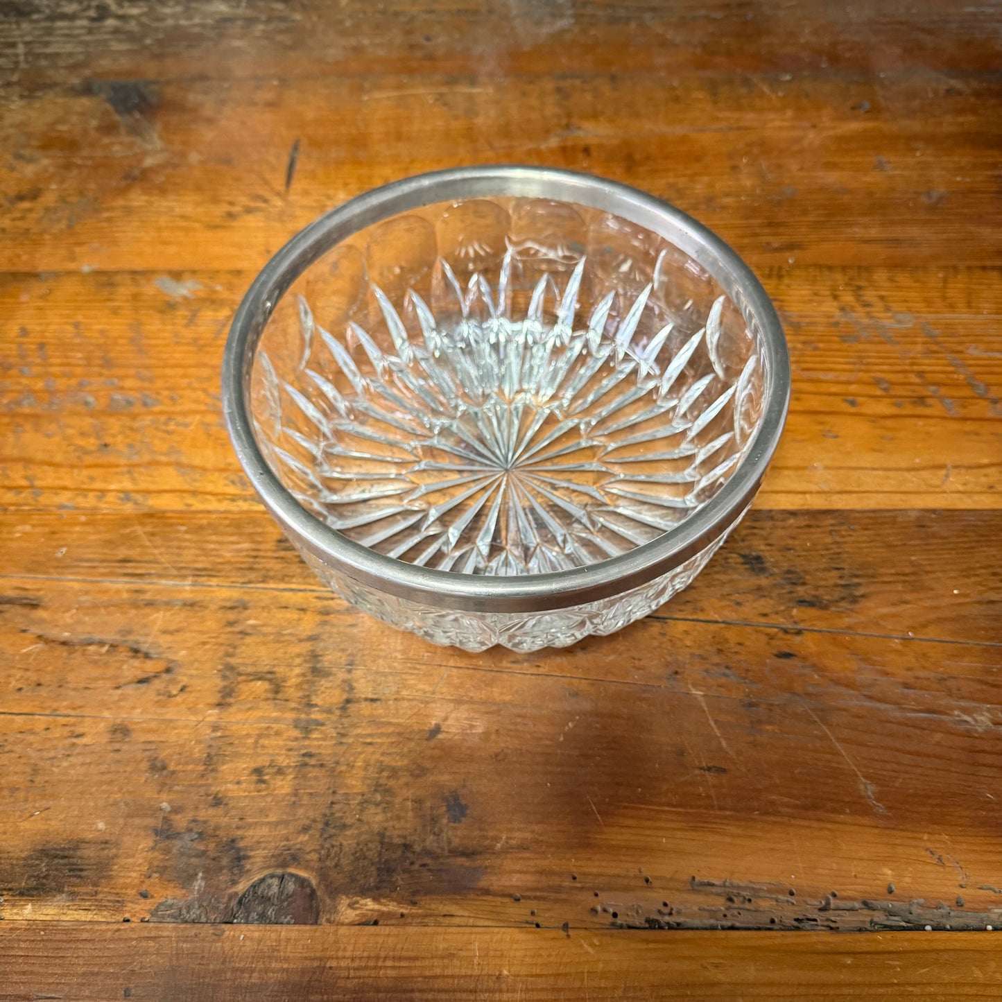 Silver & Crystal Serving Bowl
