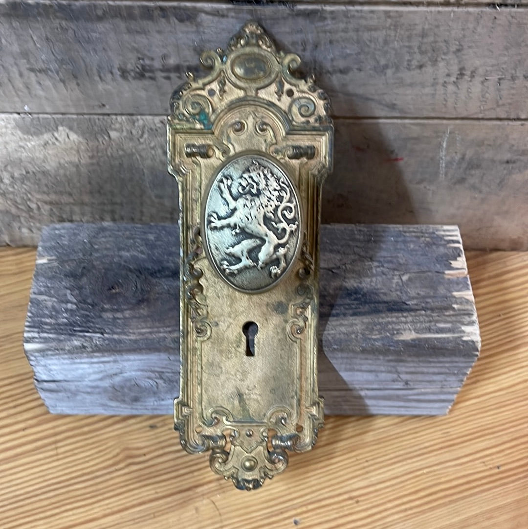 Antique Lion Door Knob Set