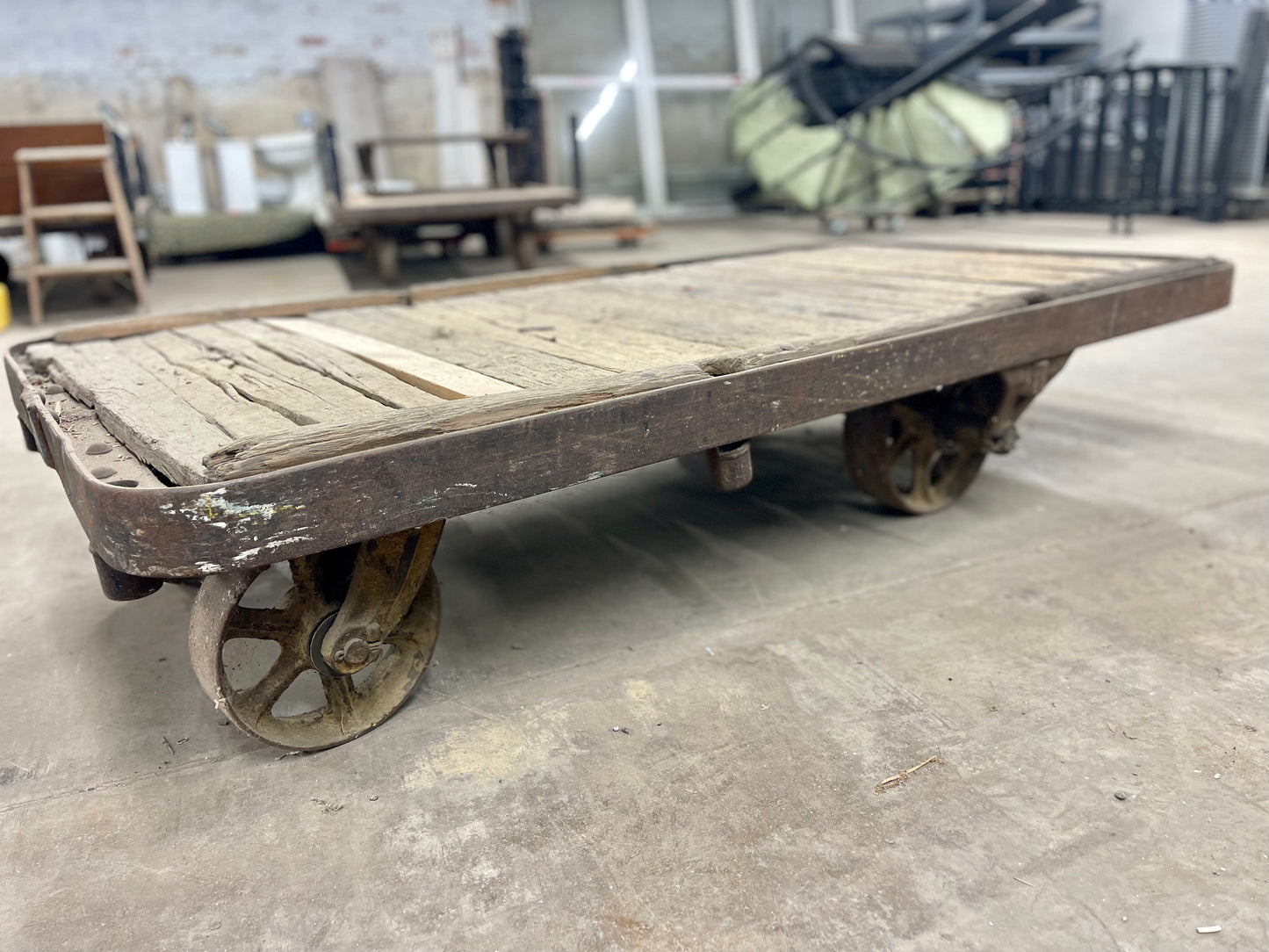 Antique Industrial Factory Cart