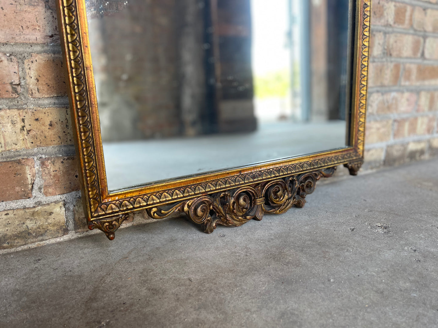 Antique Gilded Ornate Wall Mirror