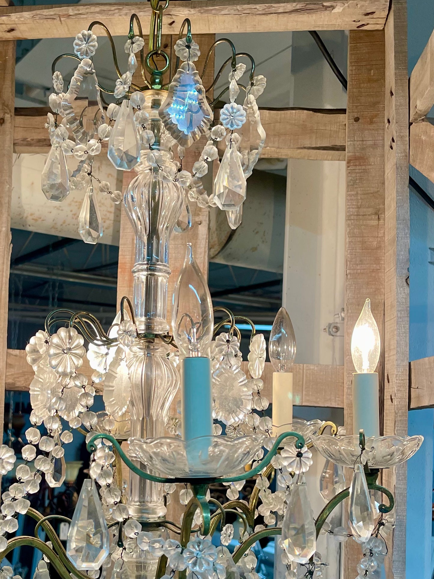 Antique Glass Chandelier