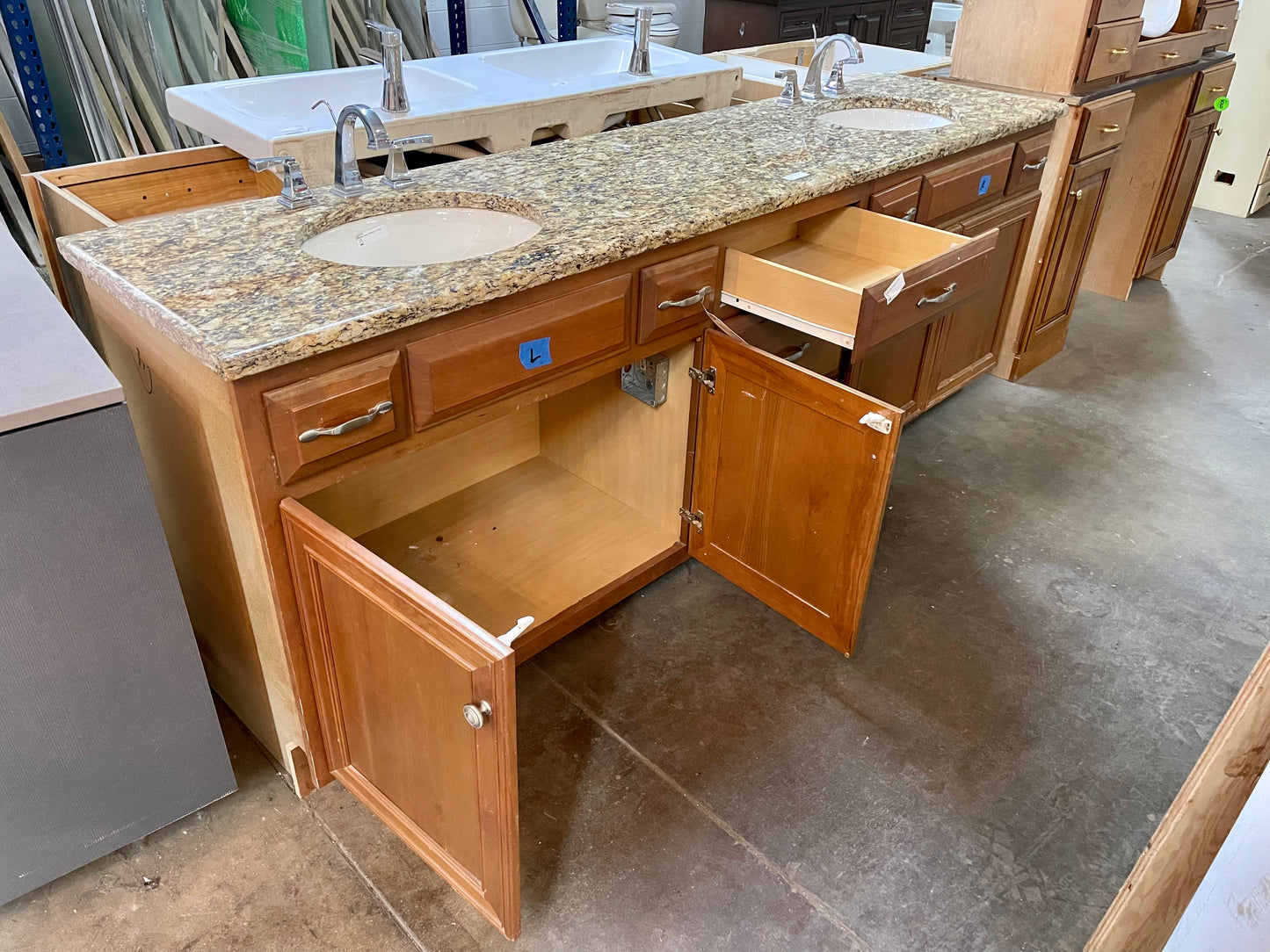 Double Sink Vanity w/Granite