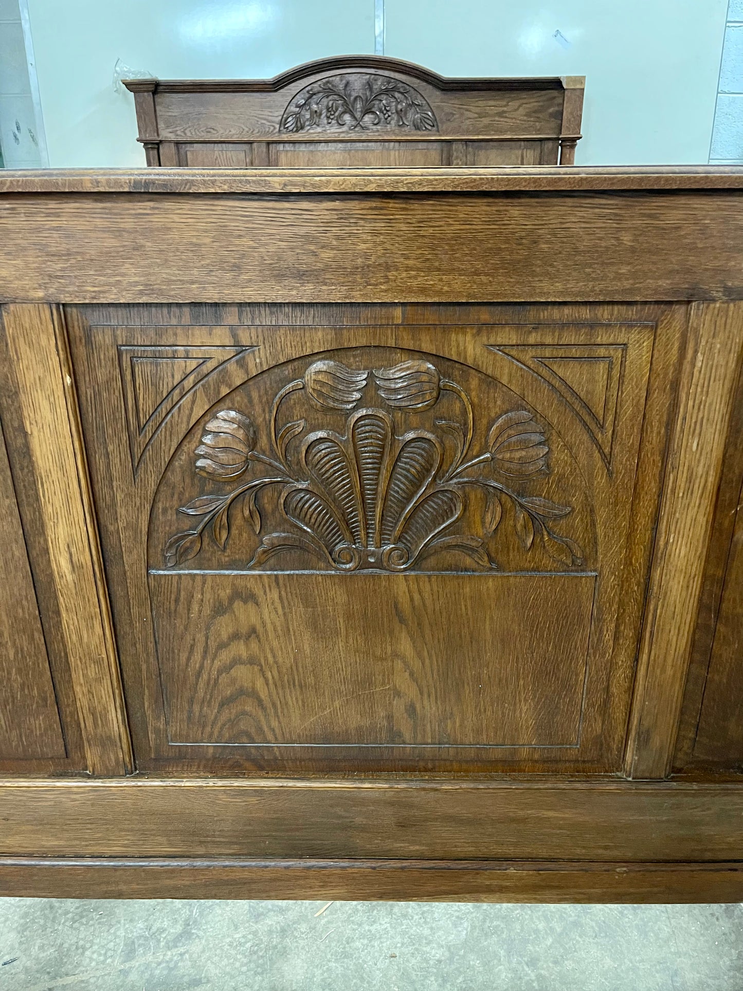 Antique Full Oak Bed Frame