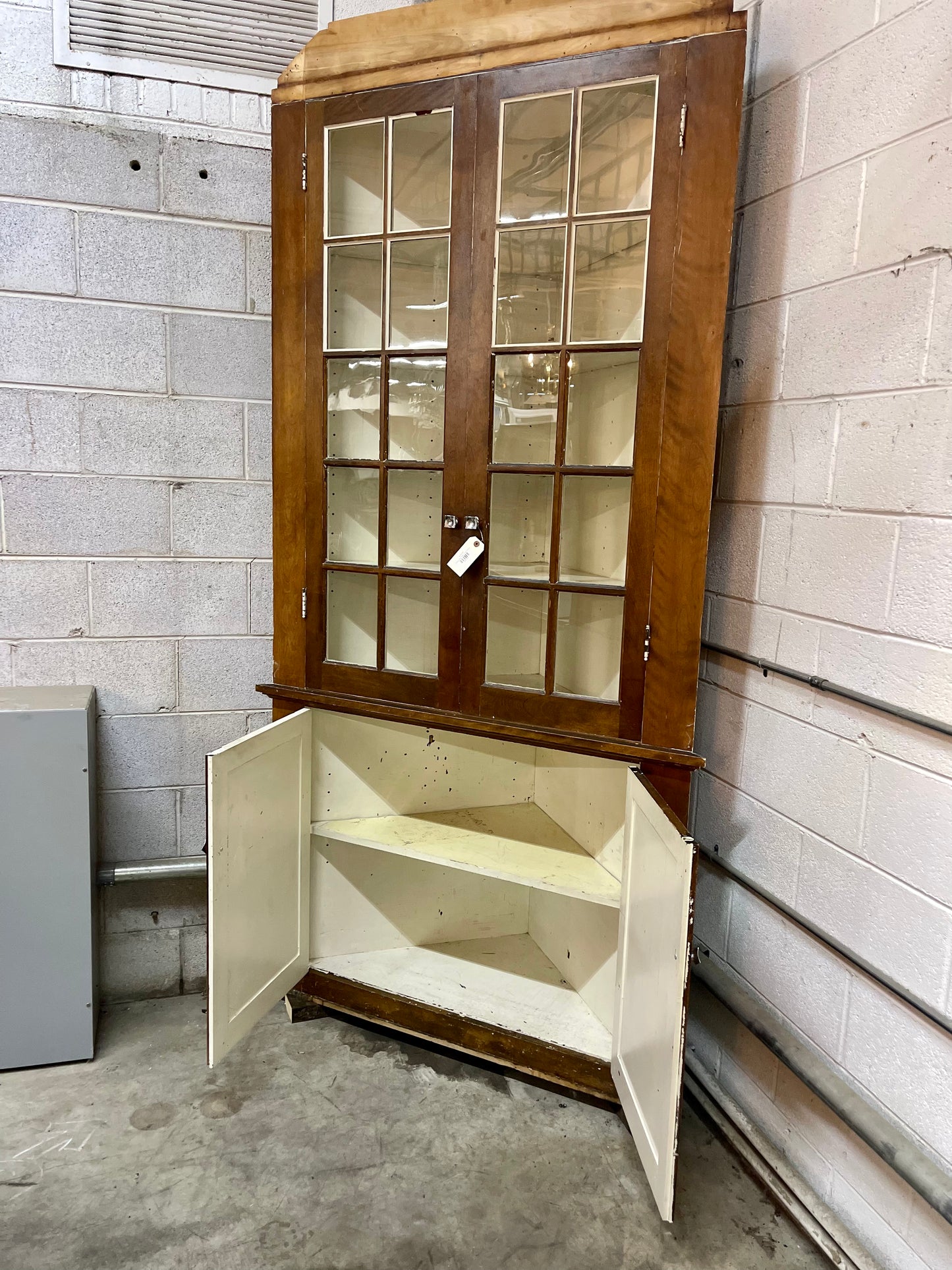 Vintage Solid Wood Corner Cabinet