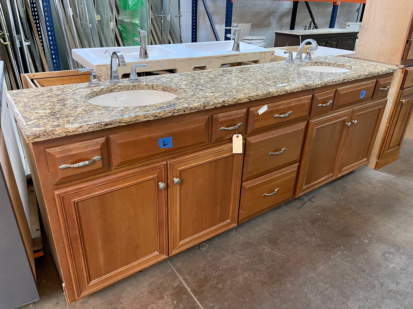 Double Sink Vanity w/Granite