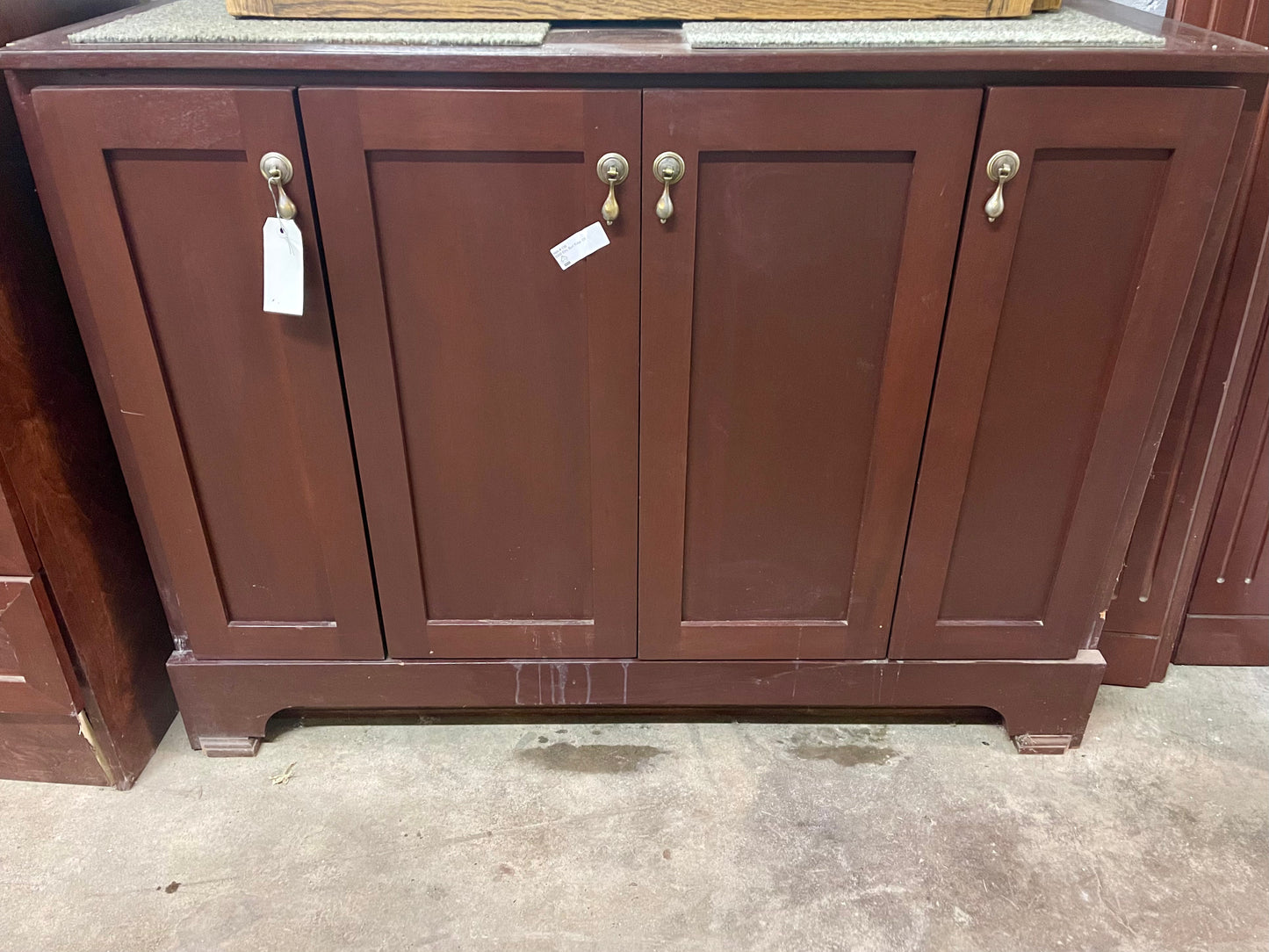 4 Door Mahogany Built-In Cabinet