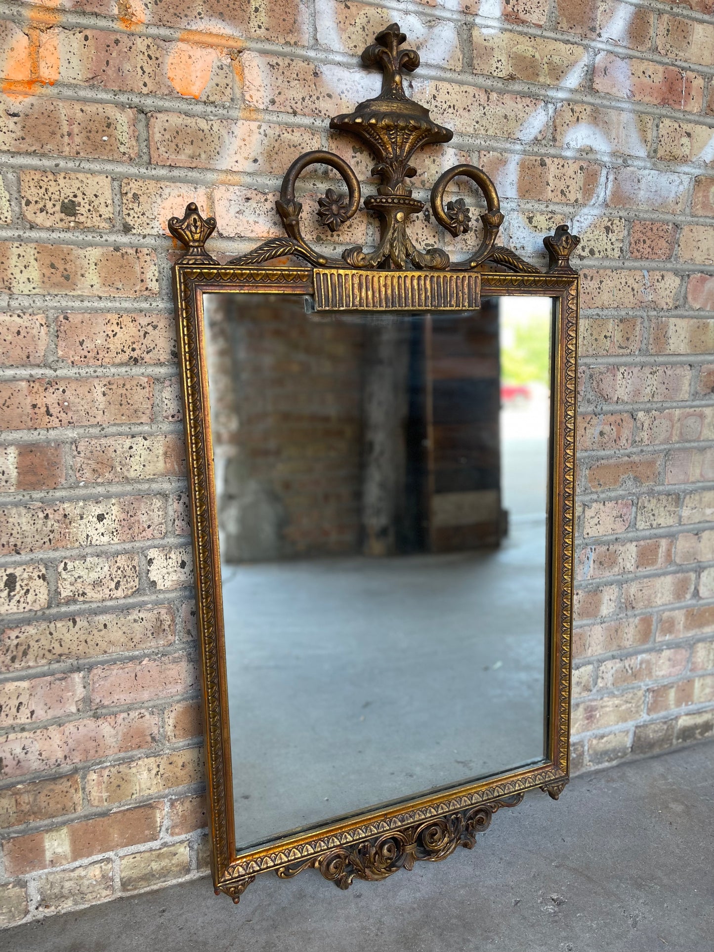 Antique Gilded Ornate Wall Mirror