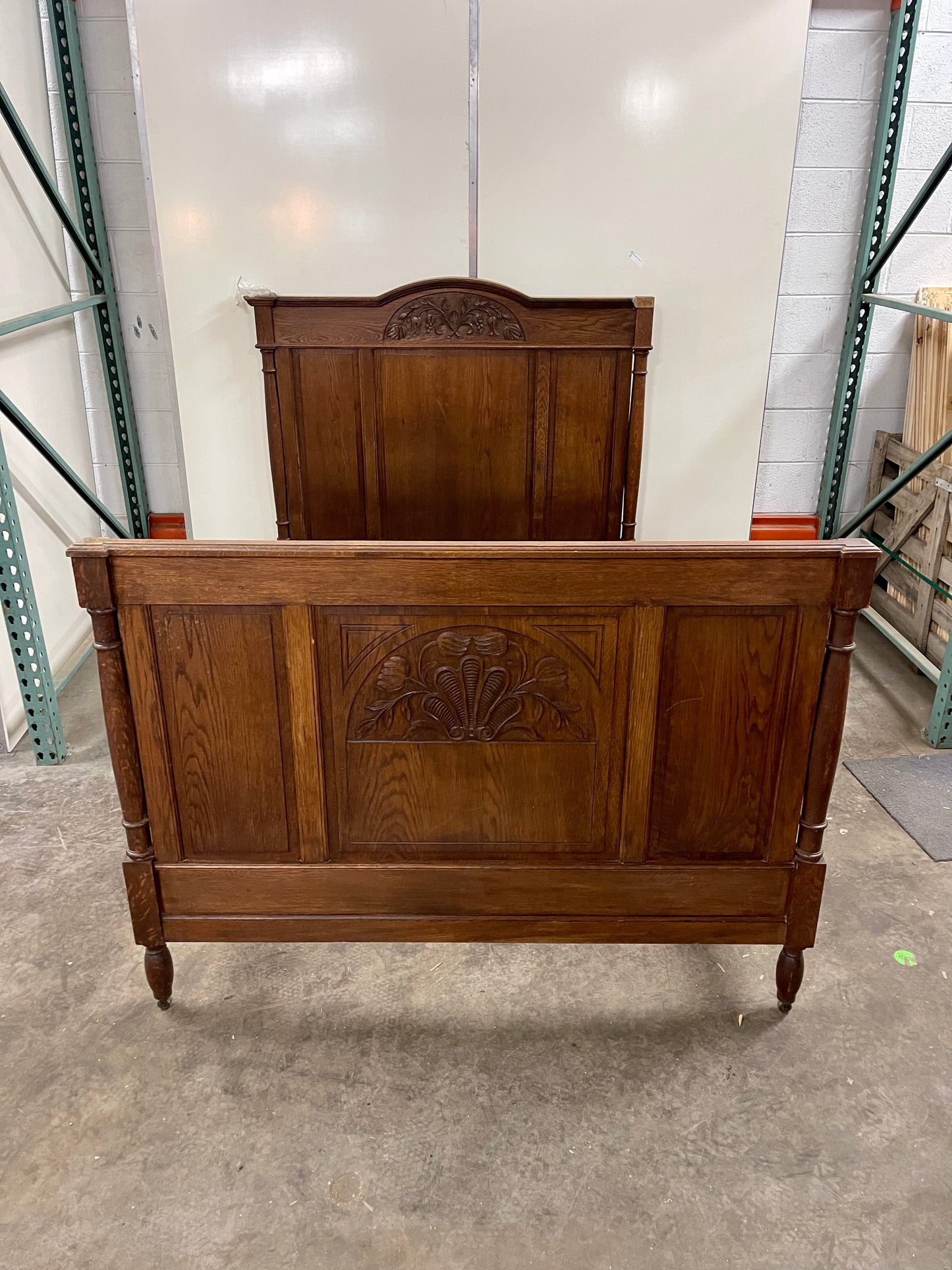 Antique Full Oak Bed Frame