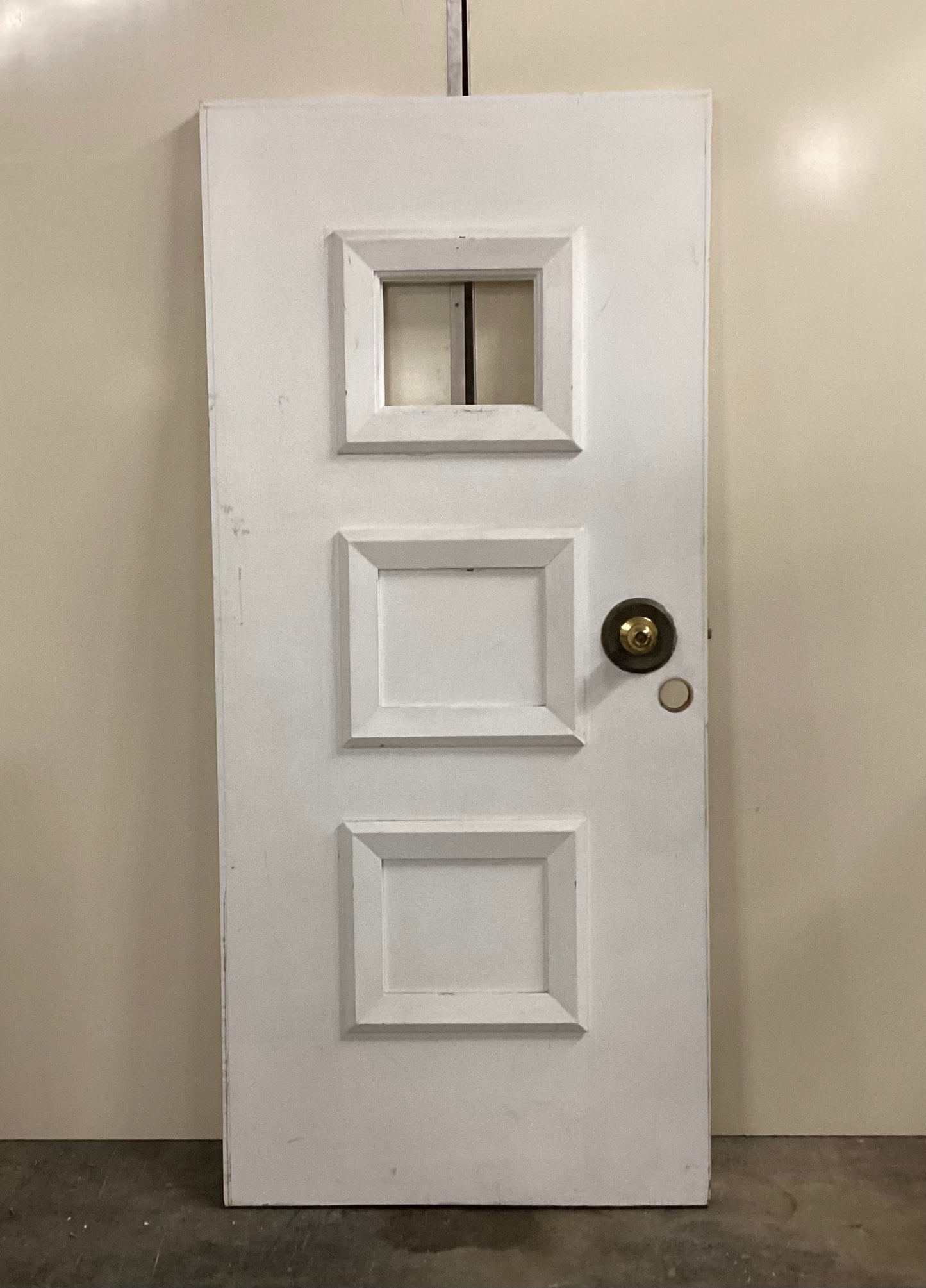 White Exterior Door With Window