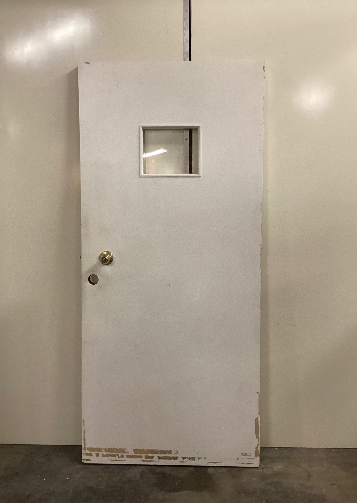 White Exterior Door With Window