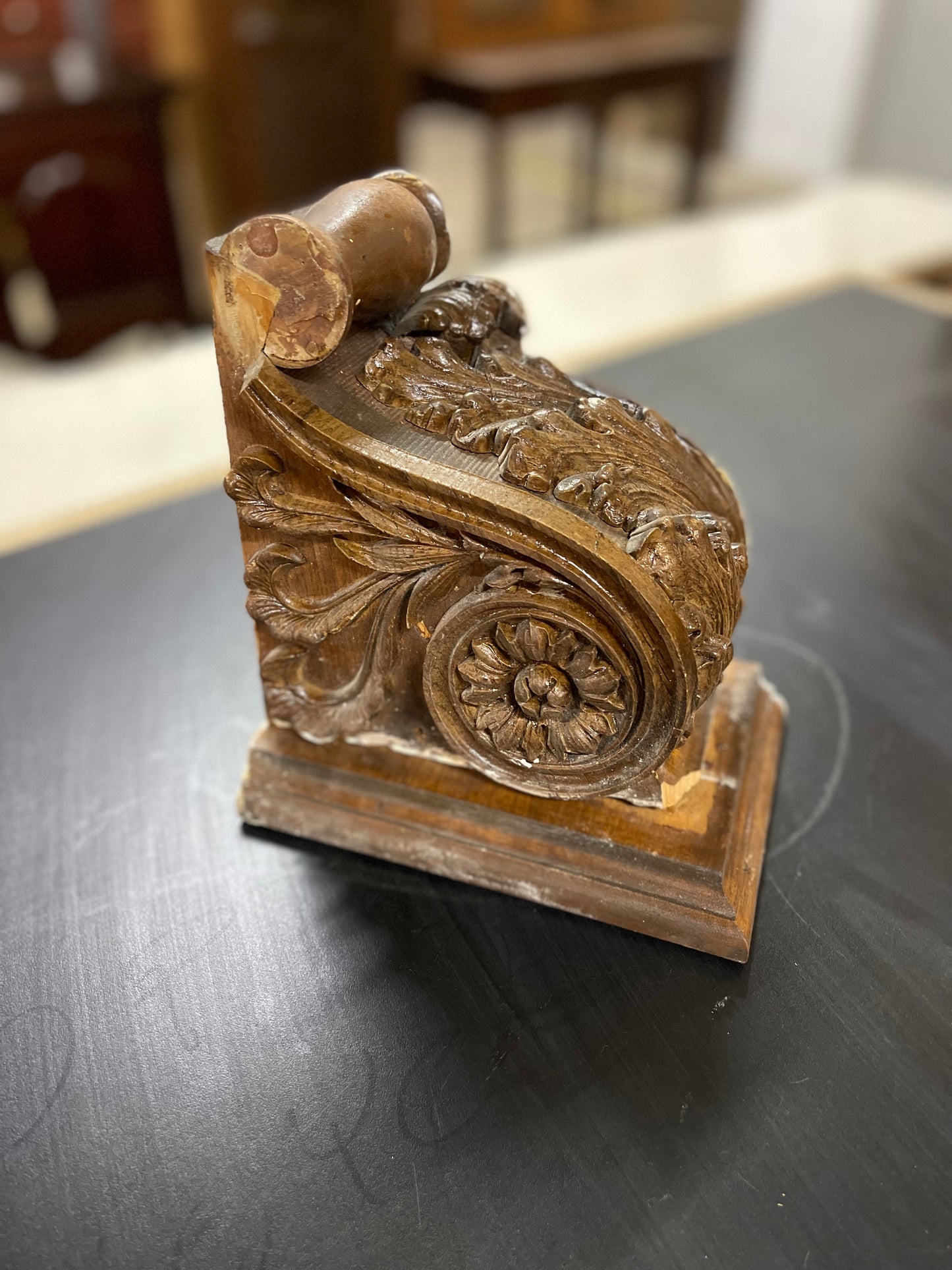 Carved Wood Corner Corbel