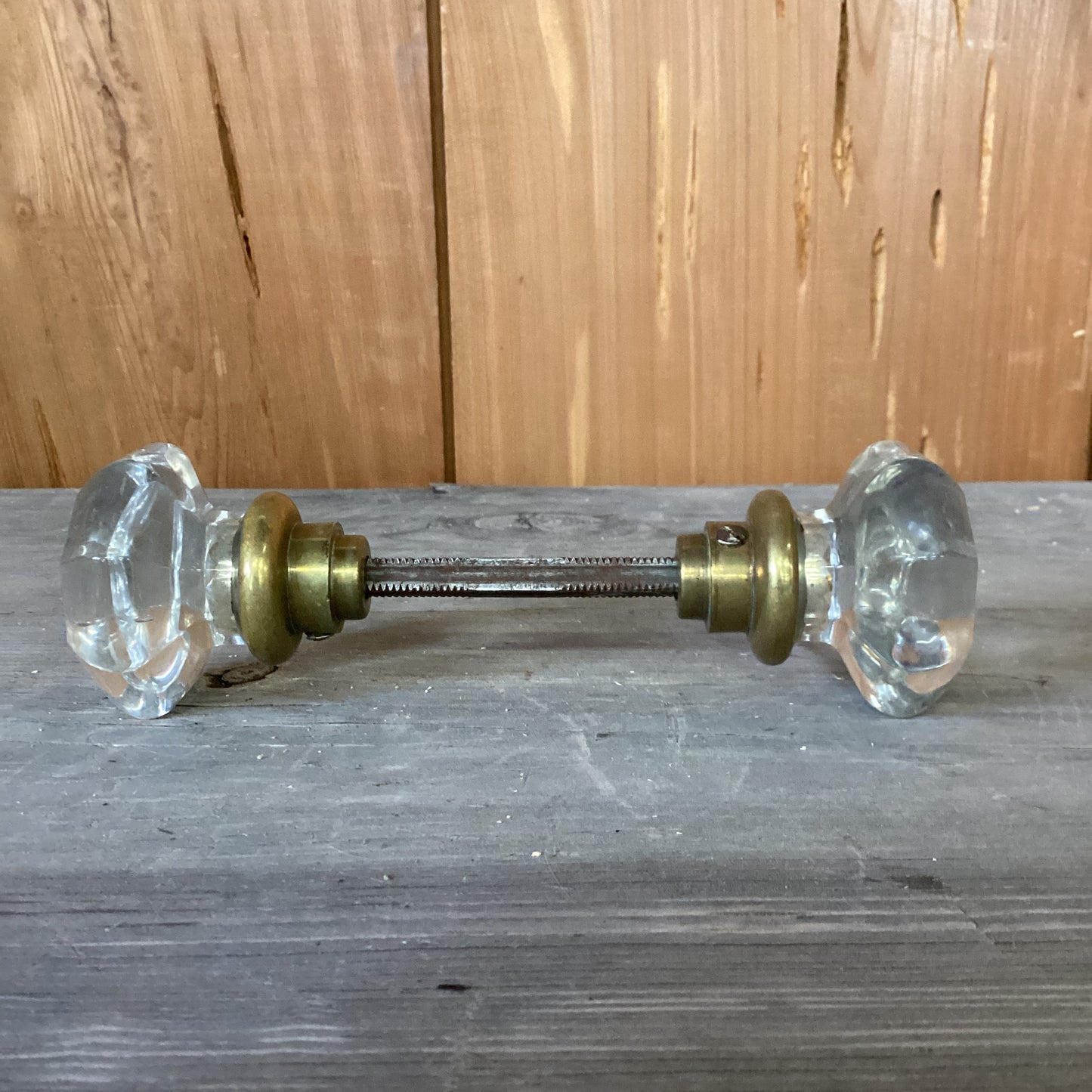 Vintage Glass Doorknob Set