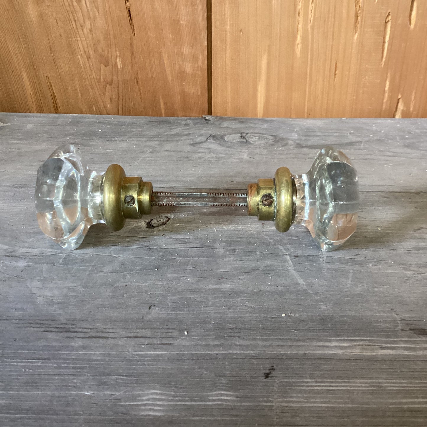 Vintage Glass Doorknob Set