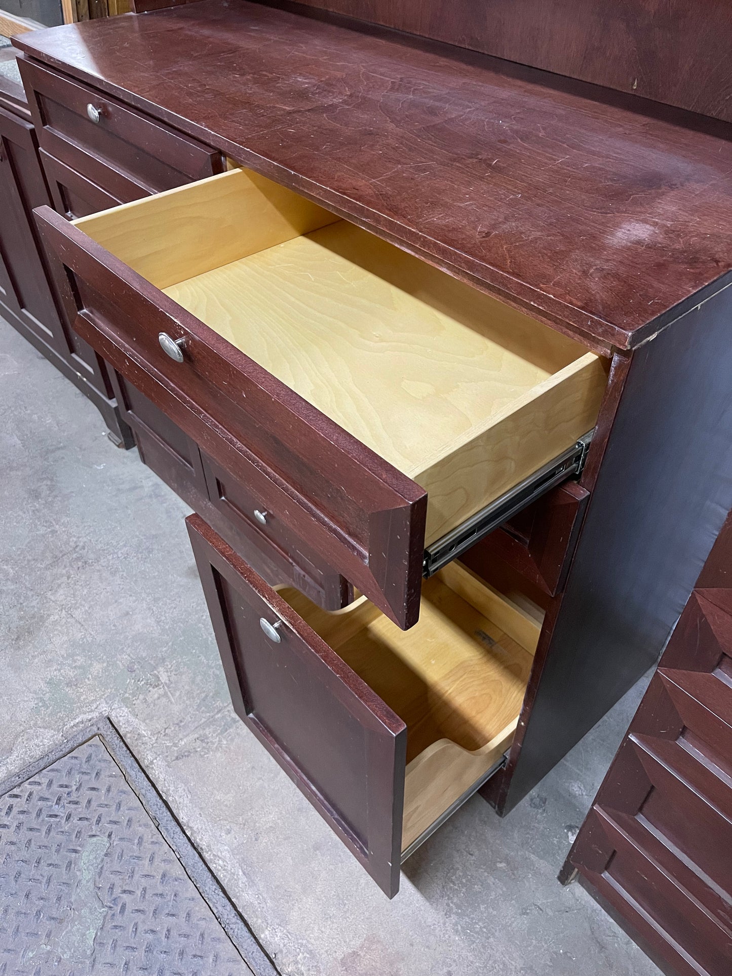 Mahogany Cabinet W/ Openshelving