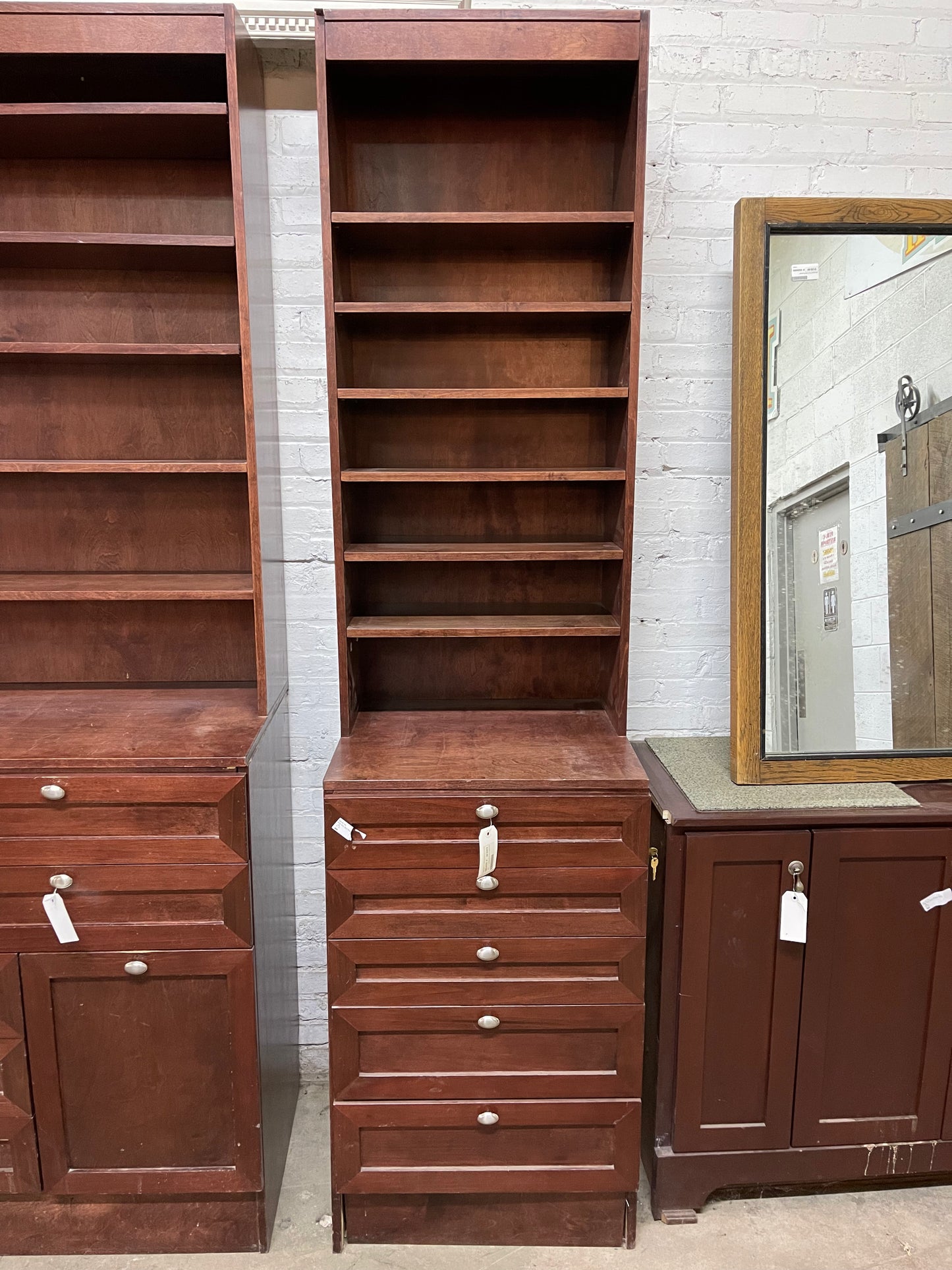 Mahogany Cabinet w/ Openshelving