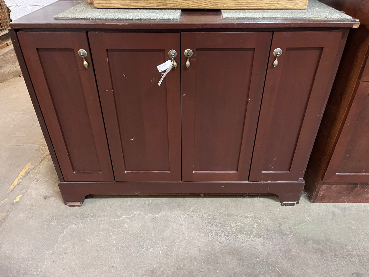 4 Door Mahogany Built-In Cabinet