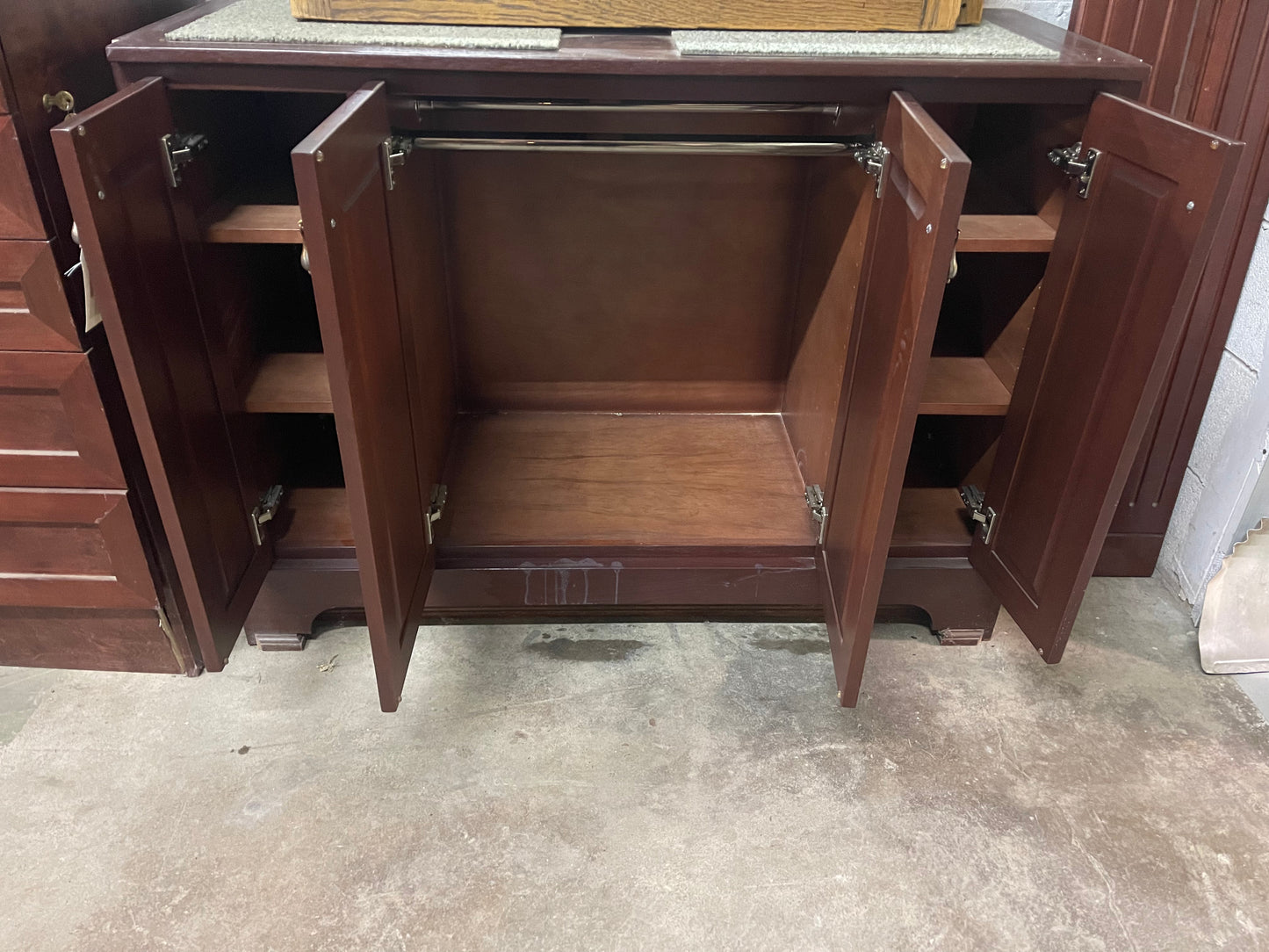 4 Door Mahogany Built-In Cabinet