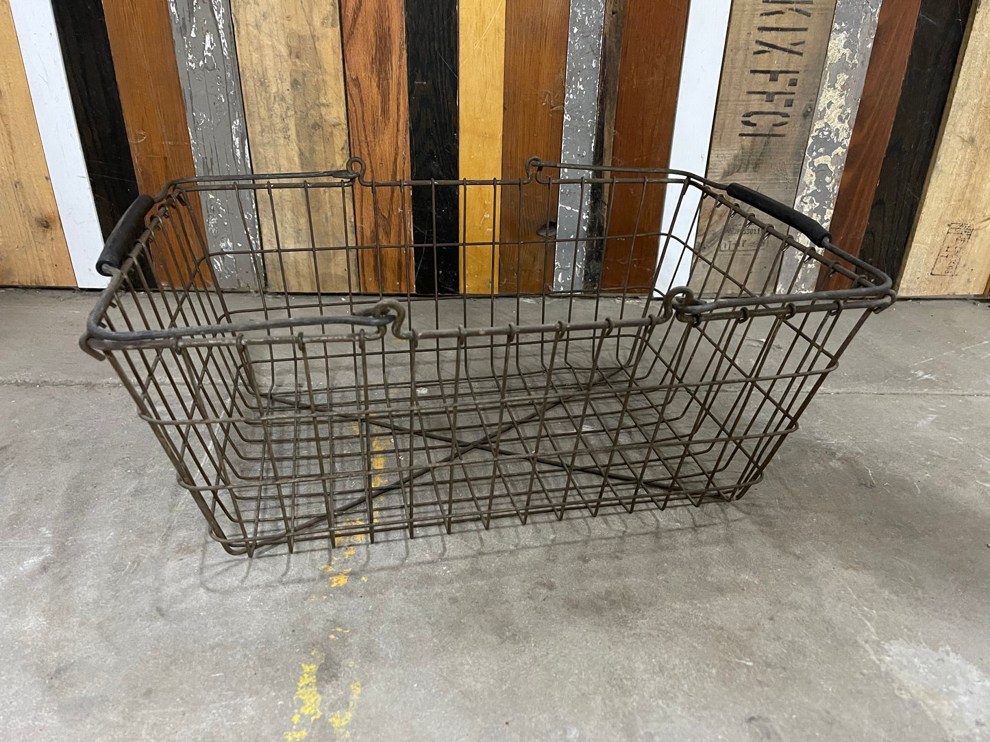 Vintage Wire Basket with Handles