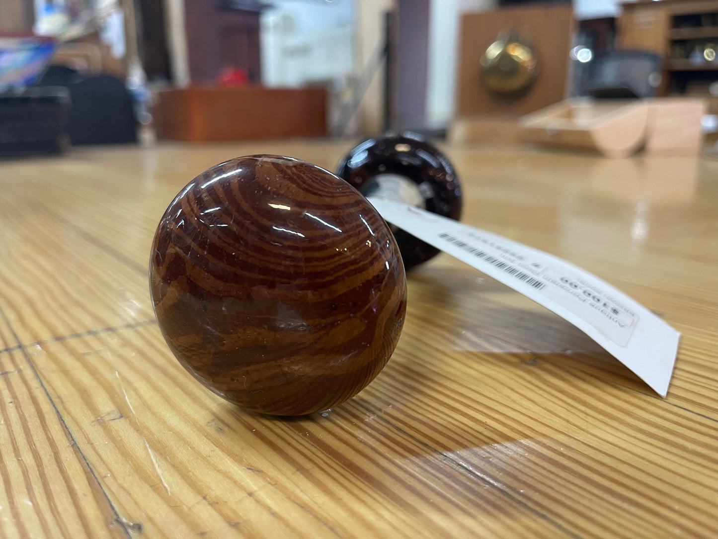 Antique Brown Swirl Ceramic Door Knob Set