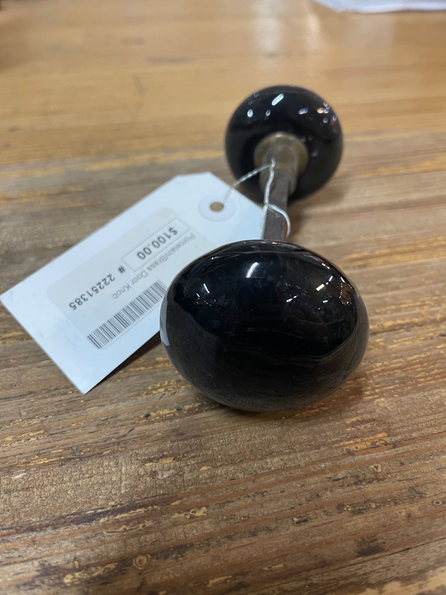 Black Ceramic Door Knob Set