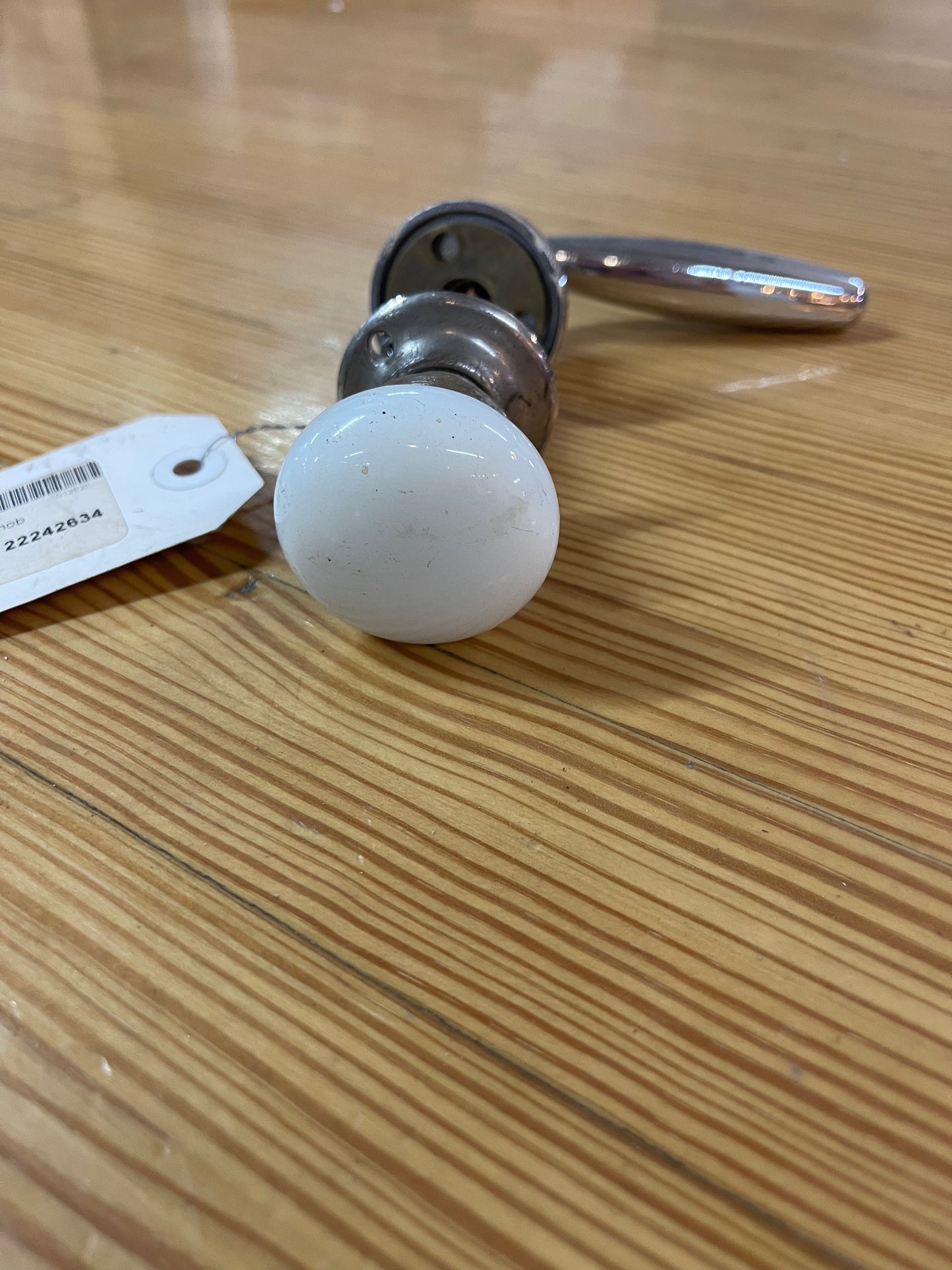 Milk Glass Door Knob Set