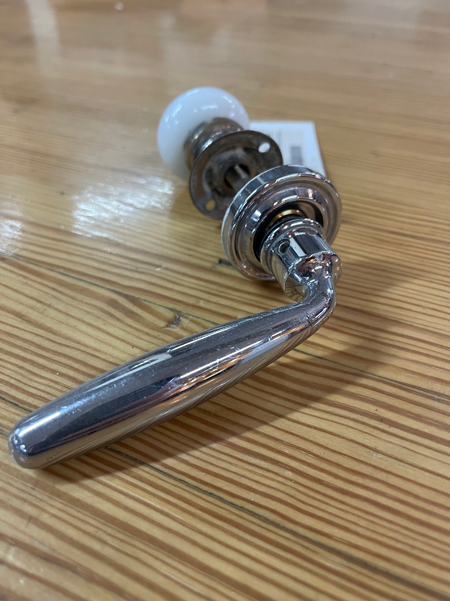 Milk Glass Door Knob Set