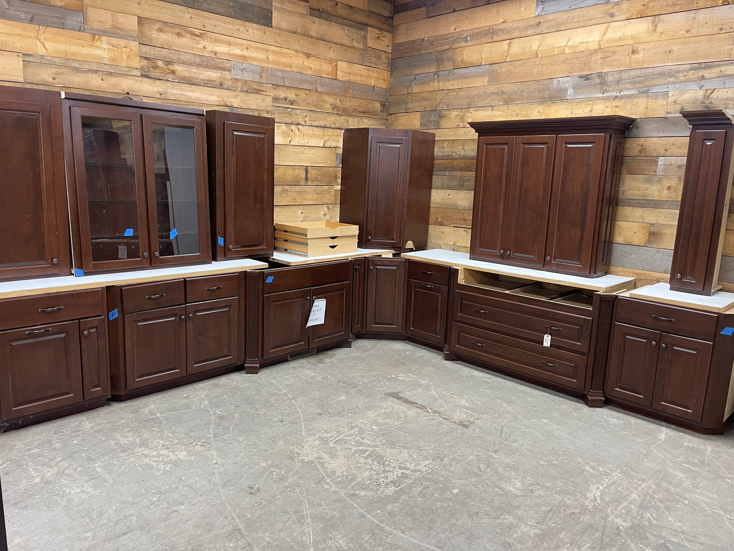 Black Cherry Kitchen Cabinet Set