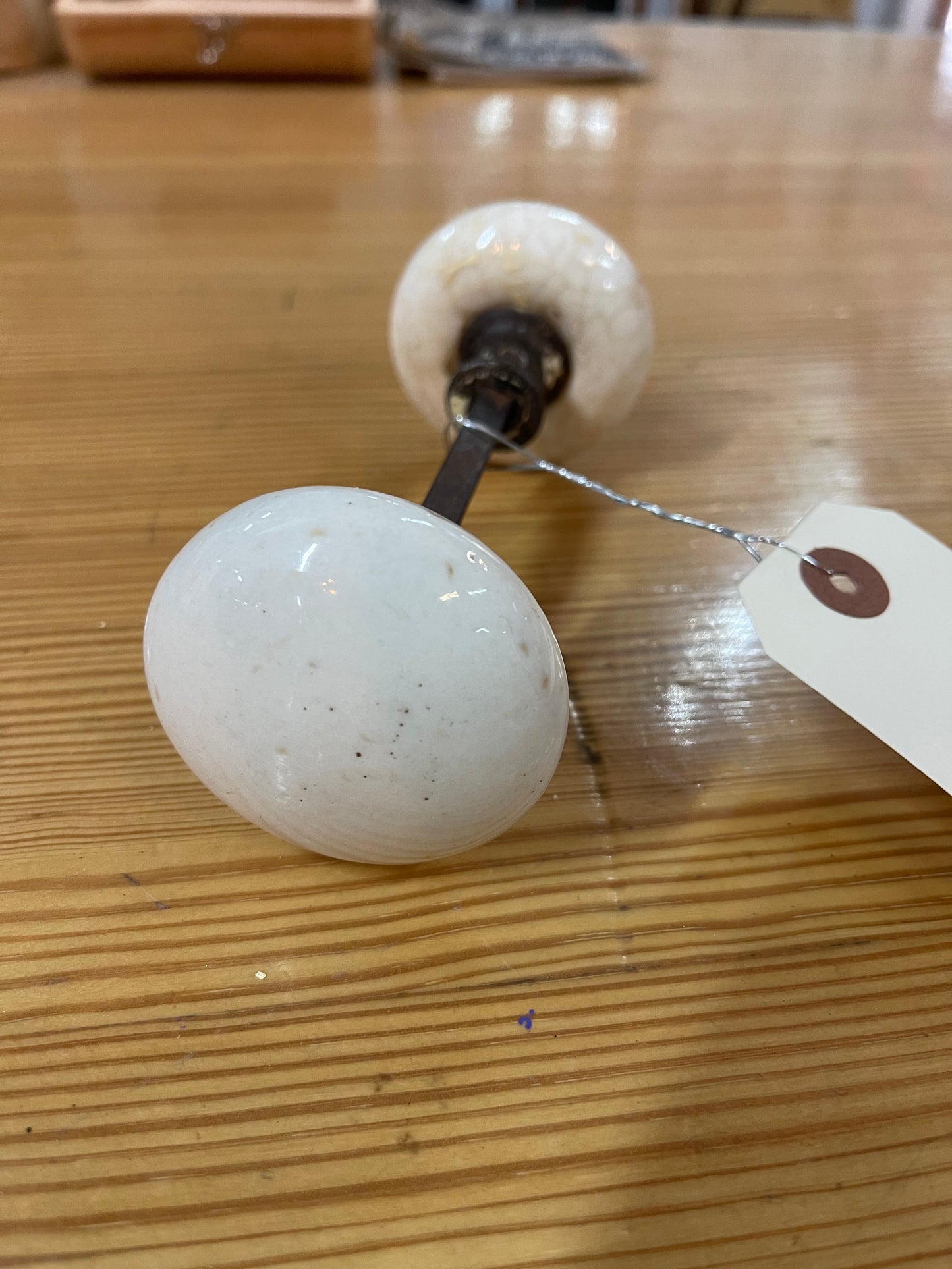 White Porcelain Door Knob Set